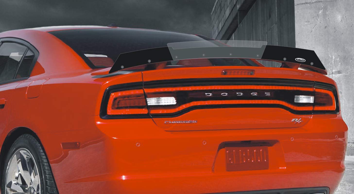 PSDesigns Venom Series Charger 2-Piece Wickerbill Spoiler for 2011-2014 Dodge Challenger RT Daytona - Includes RivNut Tool - High Performance Rear Wing for Racing & Street Use