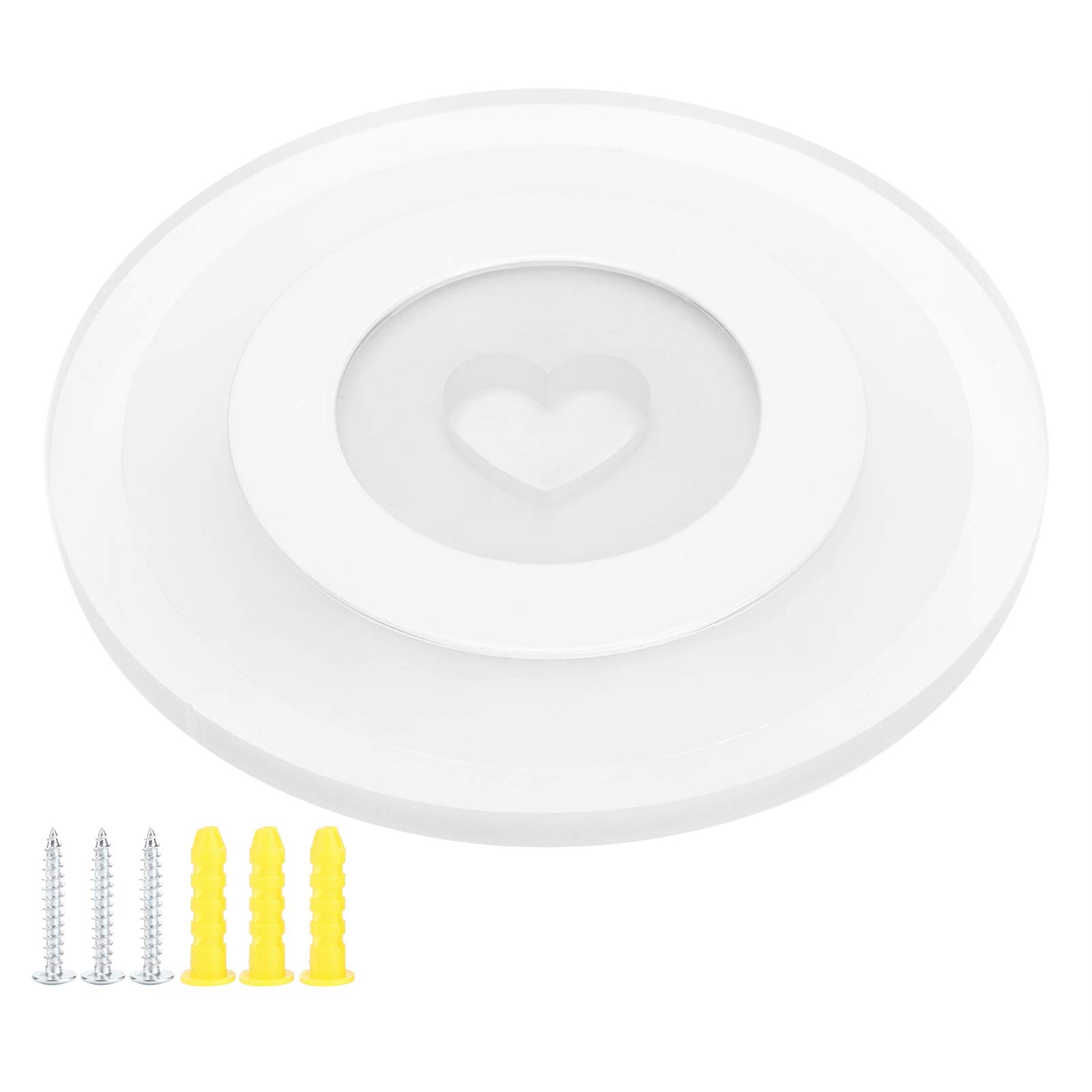 LED Wall Lamp with Heart Pattern - Modern Panel Ceiling Down Light for Bedroom, Living Room, Closet & Attic - Perfect for Nightstand & Under Cabinet Lighting (Warm White)