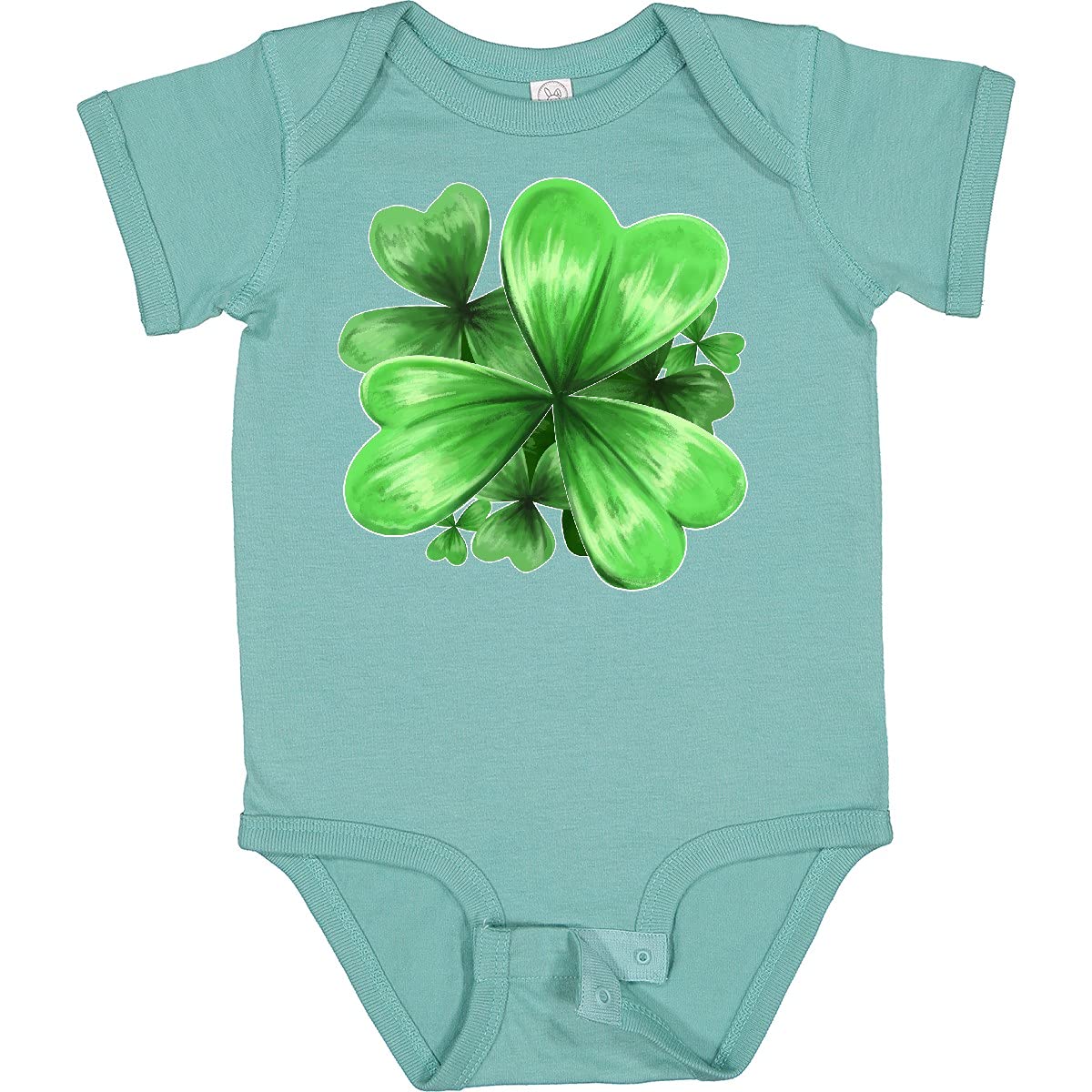 Inktastic Painted Clover Patch Shamrocks St. Patrick's Day Baby Bodysuit - Cute Irish-Themed Outfit for Infants & Toddlers - Perfect for St. Paddy's Day Celebrations, Photo Shoots & Irish Heritage Events
