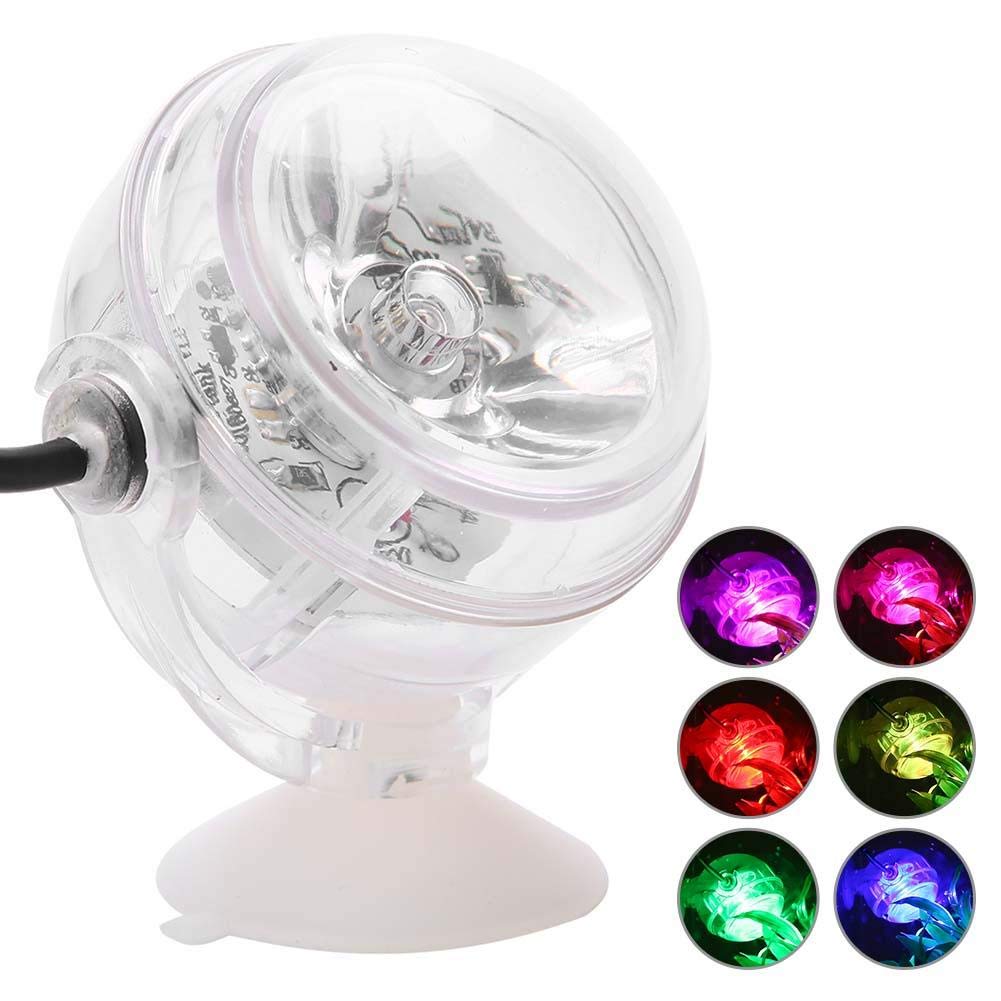Semme LED Fish Spot Light - 180° Adjustable RGB Submersible Aquarium Light for Fish Tank, Pond, Fountain & Water Garden | Perfect for Nighttime Aquascaping & Decorative Lighting