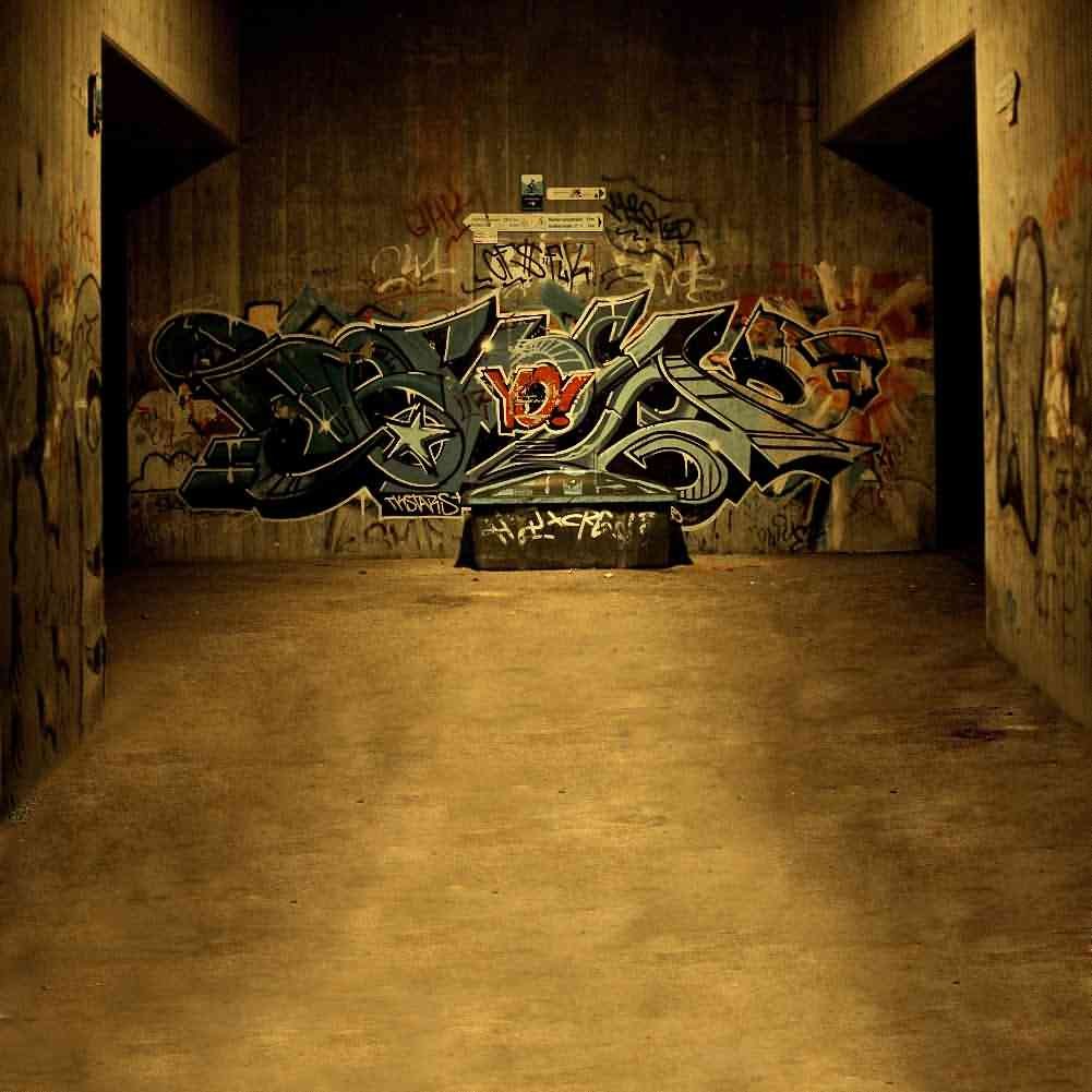 Graffiti Wall Backdrop 10x10ft - Urban Photography Background for Parties & Events