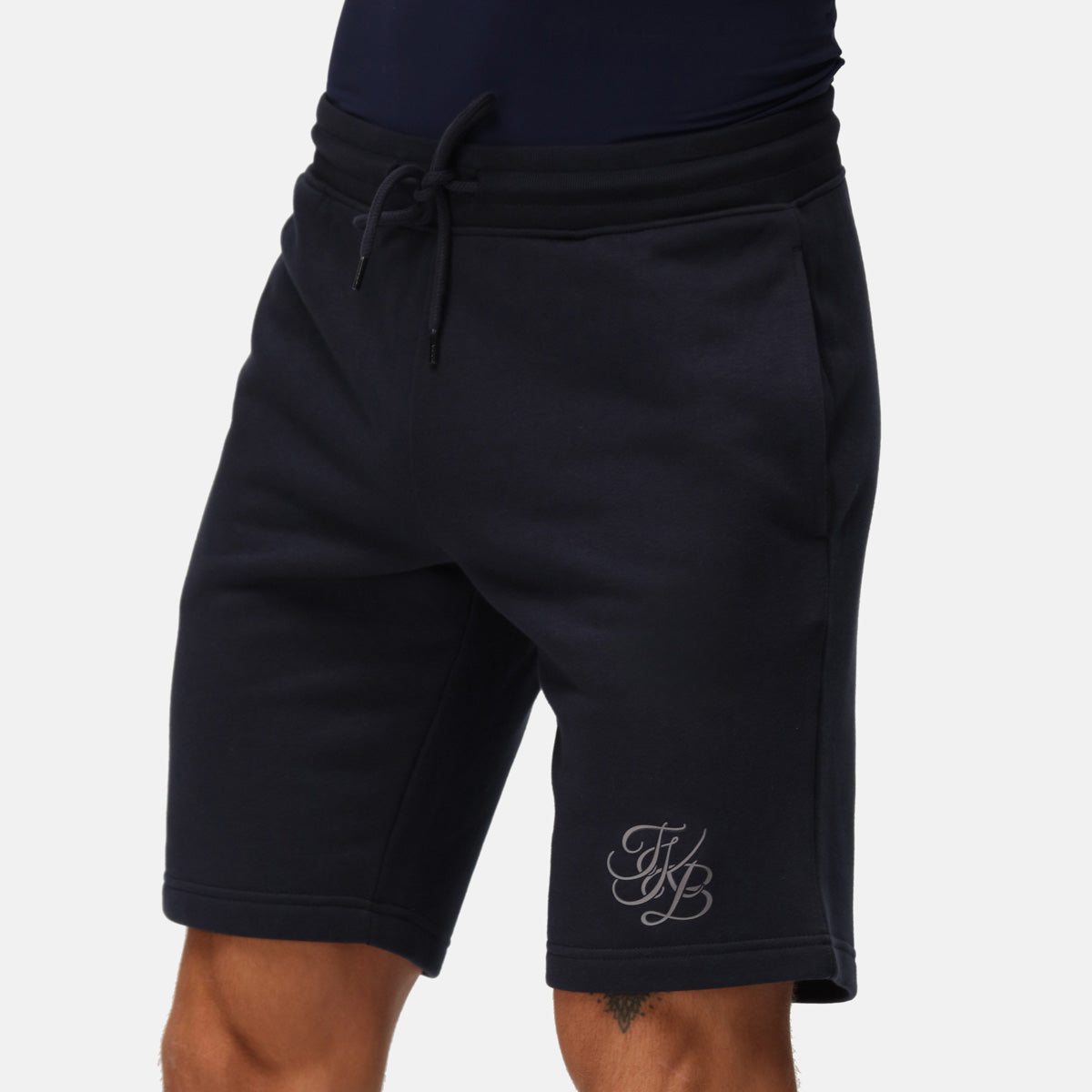 TKB Men's Navy Blue Organic Cotton Sweat Shorts - Comfortable Lounge & Workout Shorts for Casual Wear, Gym, and Home Relaxation