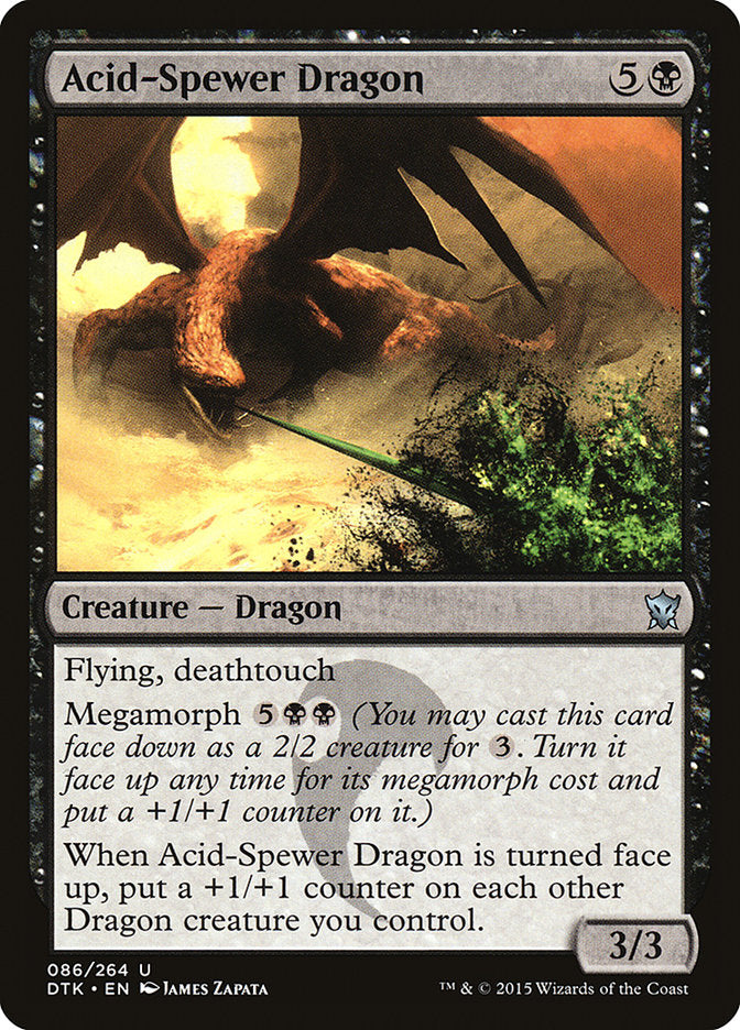 Acid Spewer Dragon - MTG Dragons of Tarkir Card - Perfect for Commander & Modern Magic: The Gathering Decks