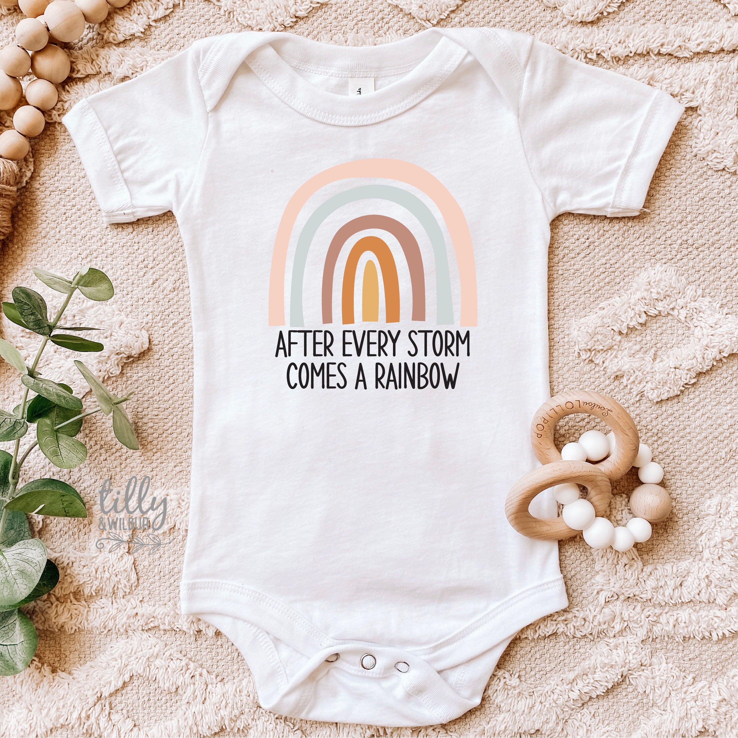 After Every Storm Comes A Rainbow - Inspirational Wall Art Print for Home & Office Decor - Perfect for Living Room, Bedroom, or Gift Giving