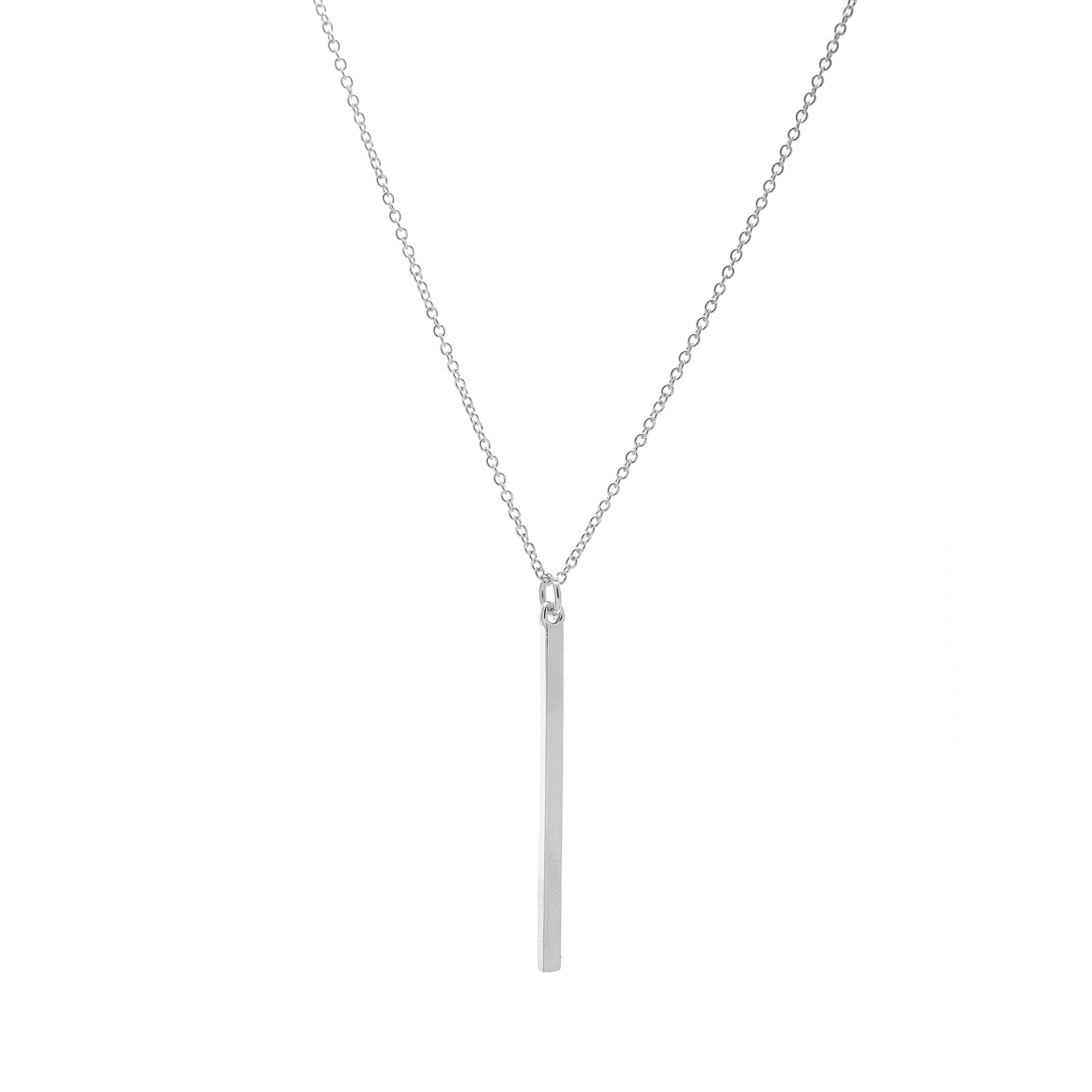 Elegant Tiny Jewel Simple Vertical Bar Necklace for Women - Minimalist Dainty Layering Chain Jewelry - Perfect for Everyday Wear, Gift Giving & Special Occasions