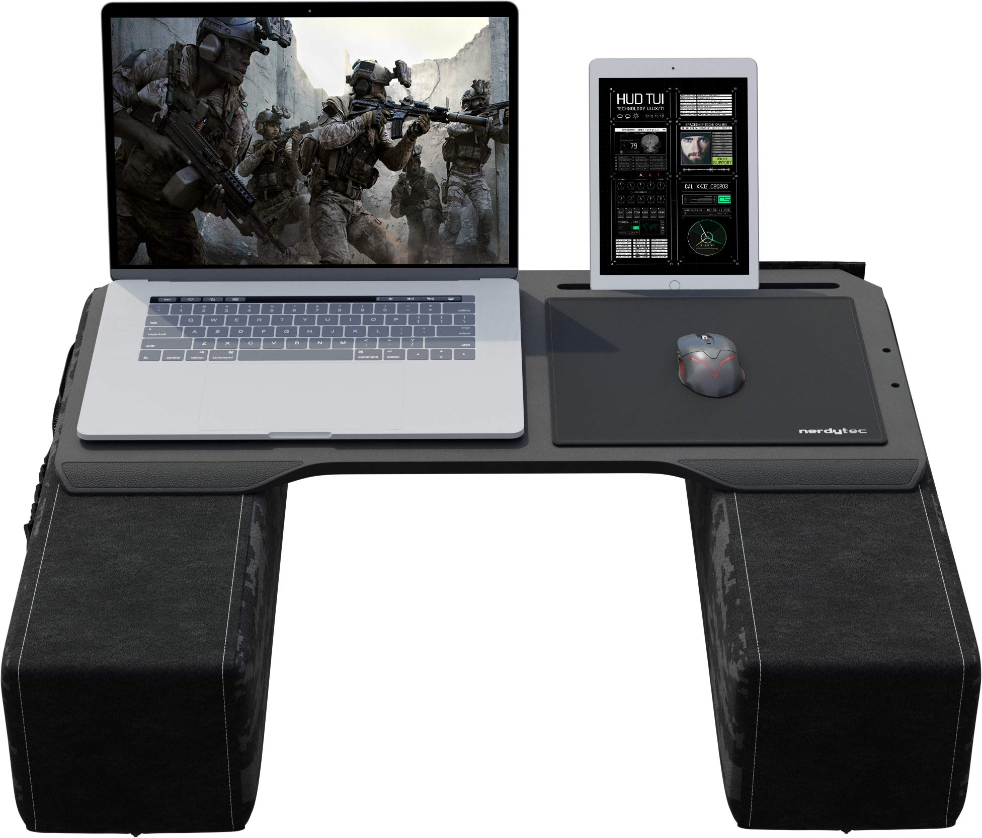 Ergonomic Lap Desk for Laptop & Wireless Devices - Couchmaster® CYBOT with Comfort Pillows & Mouse Pad | Perfect for Working, Gaming & Relaxing on Sofa or Bed