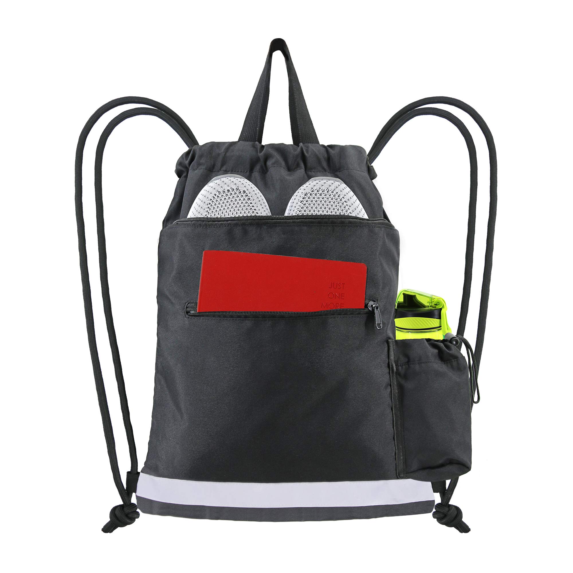 Drawstring Backpack for Gym, Swim & Sports - Lightweight Workout Sack for Men & Women | Perfect for Soccer & Beach Gear