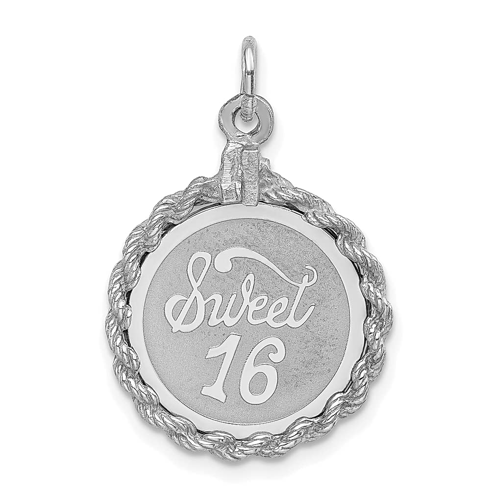925 Sterling Silver Sweet 16 Birthday Disc Charm Necklace - 16th Birthday Gift for Girls, Women | Special Occasion Jewelry | Perfect for Sweet Sixteen Parties, Graduation Gifts & Milestone Celebrations