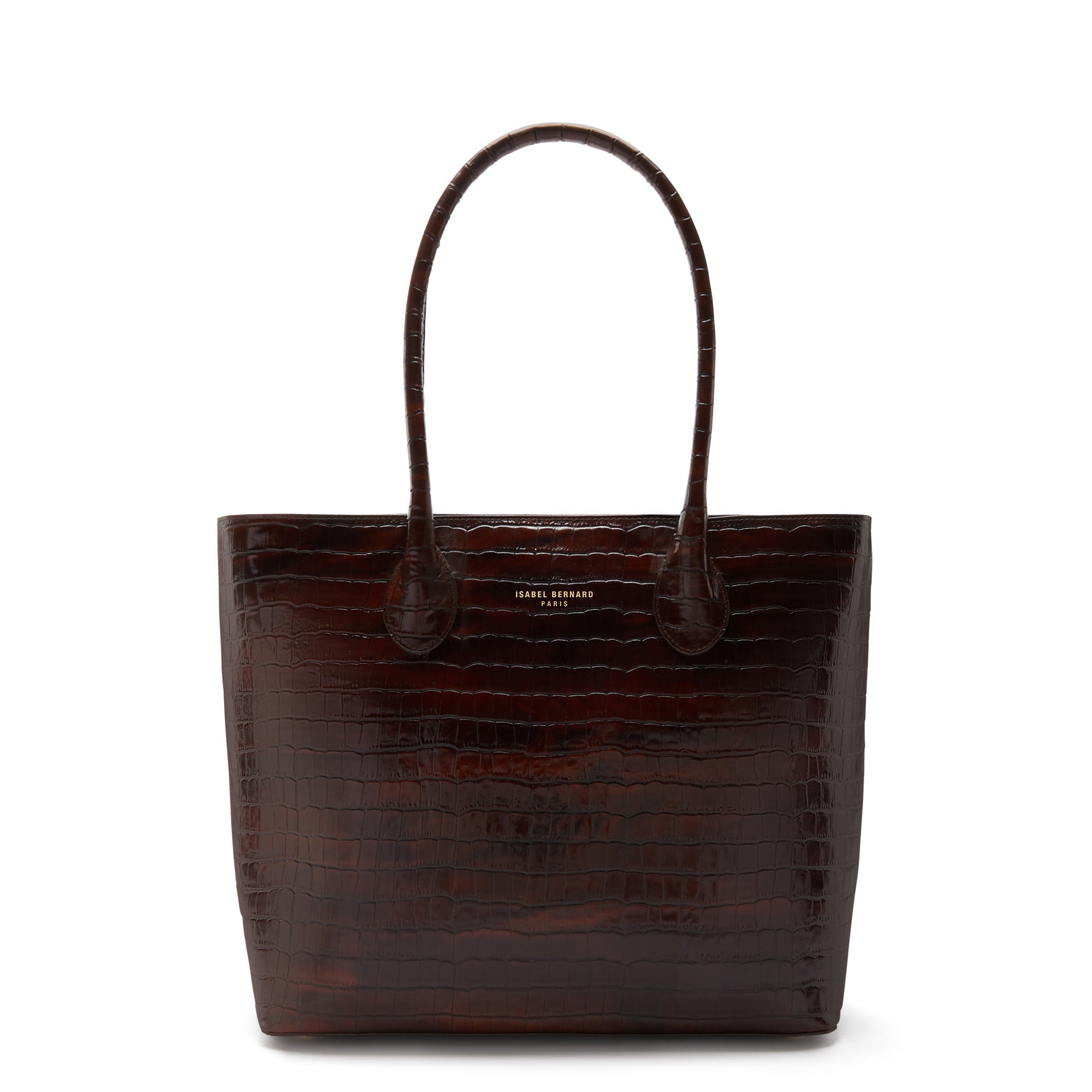 Honoré Lysanne Croco Brown Calfskin Leather Shopper Tote Bag for Women - Stylish & Spacious Work, Travel & Everyday Carry