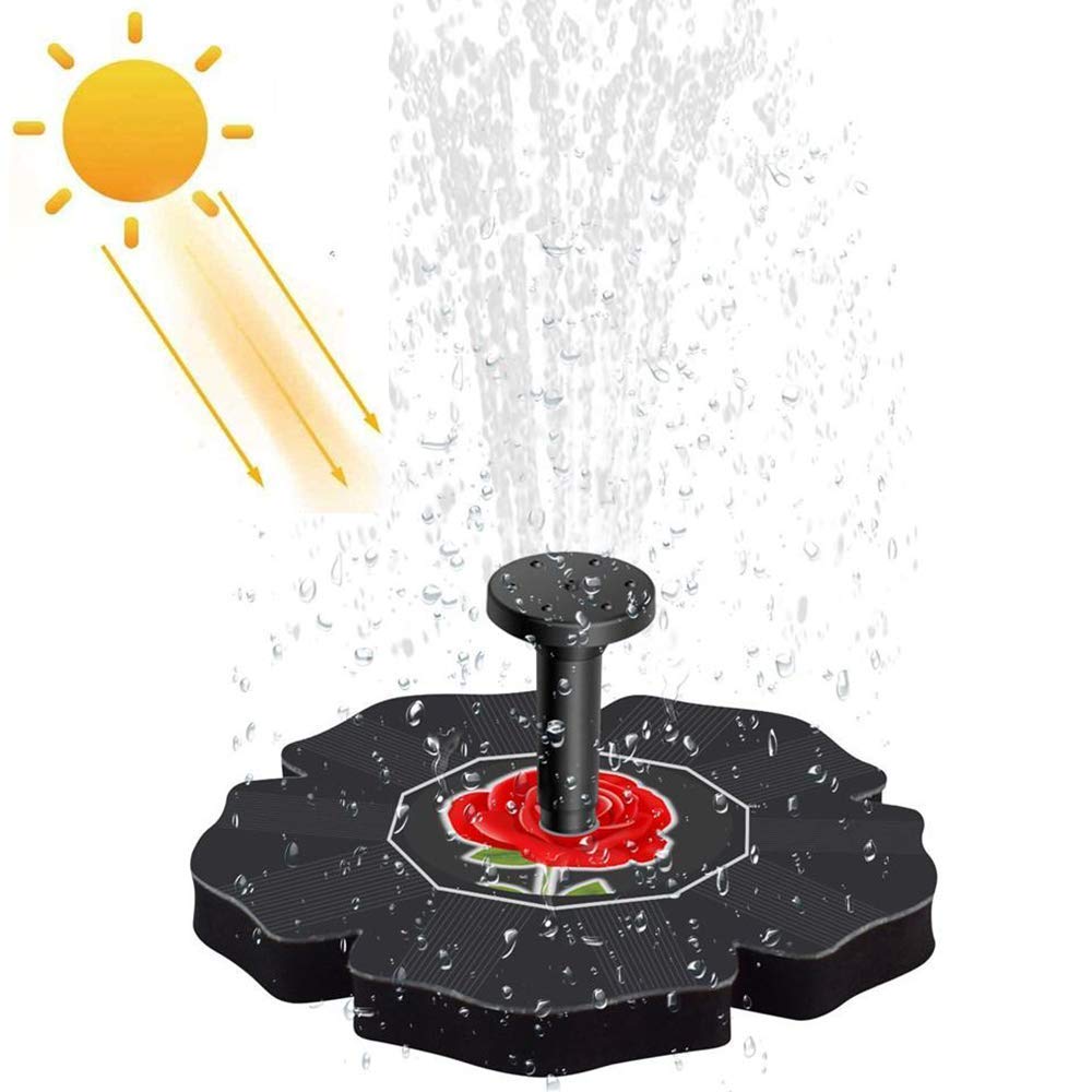 Solar Fountain Pump for Bird Bath - 1.4W Floating Water Pump with 6 Nozzles for Garden, Pond, Pool, Patio, Aquarium & Courtyard | Perfect for Outdoor Decor & Relaxation