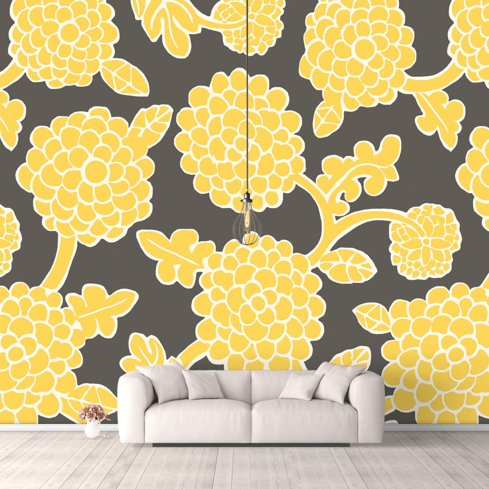 Traditional Floral Peel and Stick Wallpaper Mural - 66x96 Inches Removable Bedroom Wall Decals for Home Decor | Perfect for Accent Walls, Nursery, Living Room & Dorm Room Makeovers