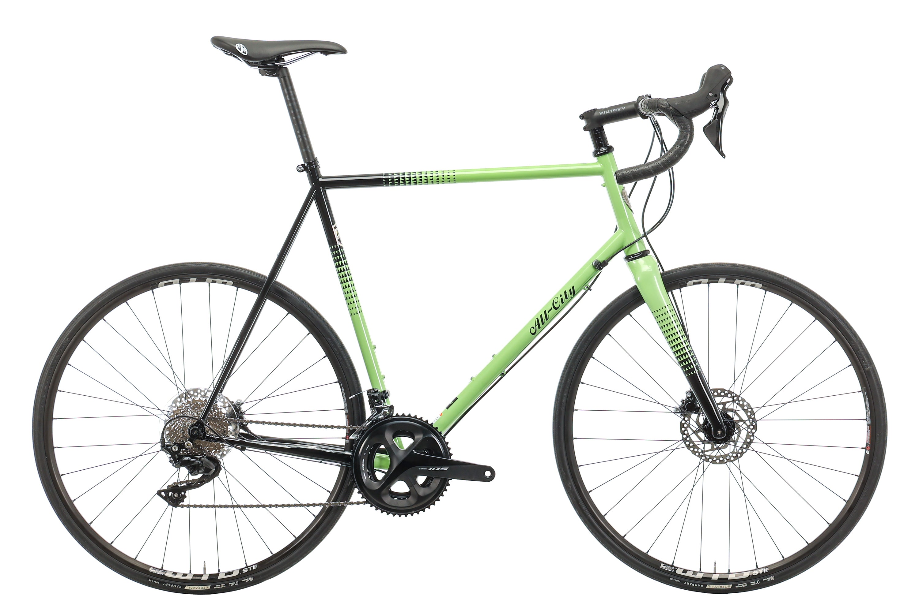 All City Zig Zag 105 Road Bike 2023 - 61cm Lightweight Aluminum Frame with Shimano 105 Groupset - Perfect for Commuting, Fitness Riding & Weekend Adventures