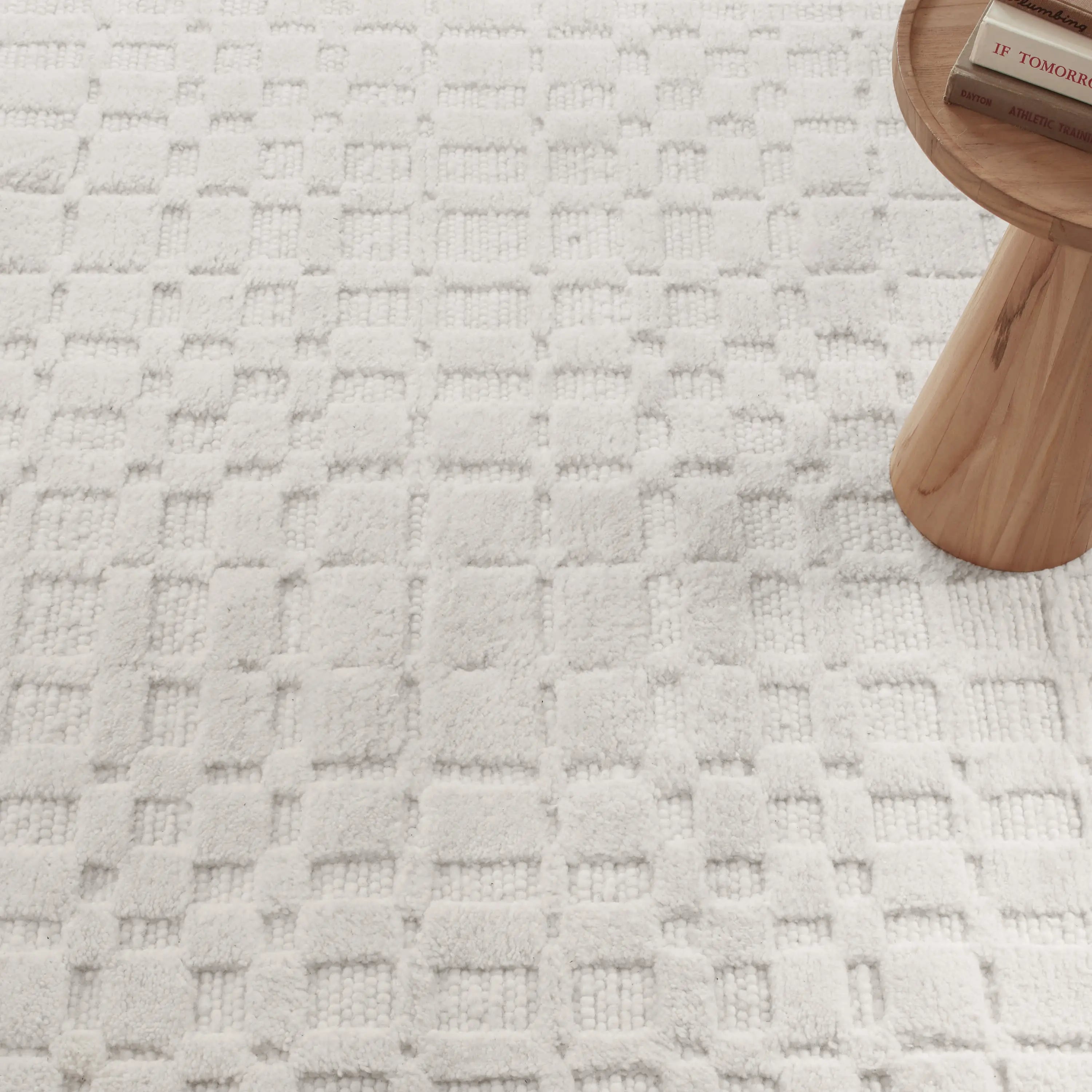 Dash & Albert Isadora Ivory Handwoven Wool Rug - Soft & Durable Area Rug for Living Room, Bedroom & Home Decor - Perfect for Cozy & Stylish Spaces