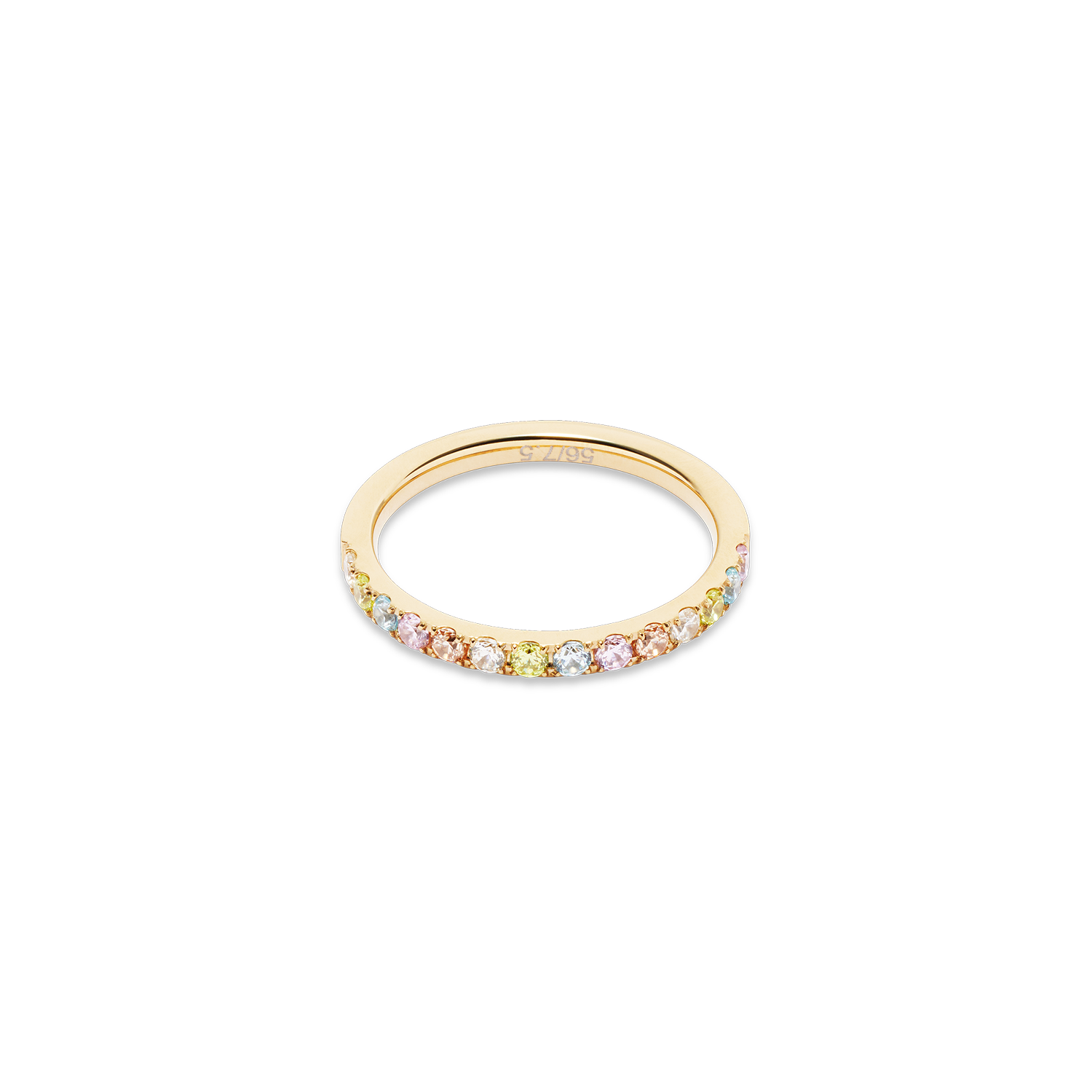 Eternal Love Ring - 14K Gold Multicolor Pastel Gemstone Jewelry for Women - Perfect for Anniversaries, Engagements & Romantic Gifts