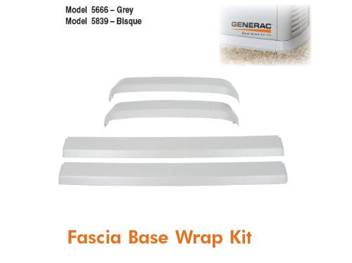 Generac 7027 Bisque Fascia Base Trim Kit for Air Cooled Generators - Perfect for Home Backup Power & Outdoor Installation