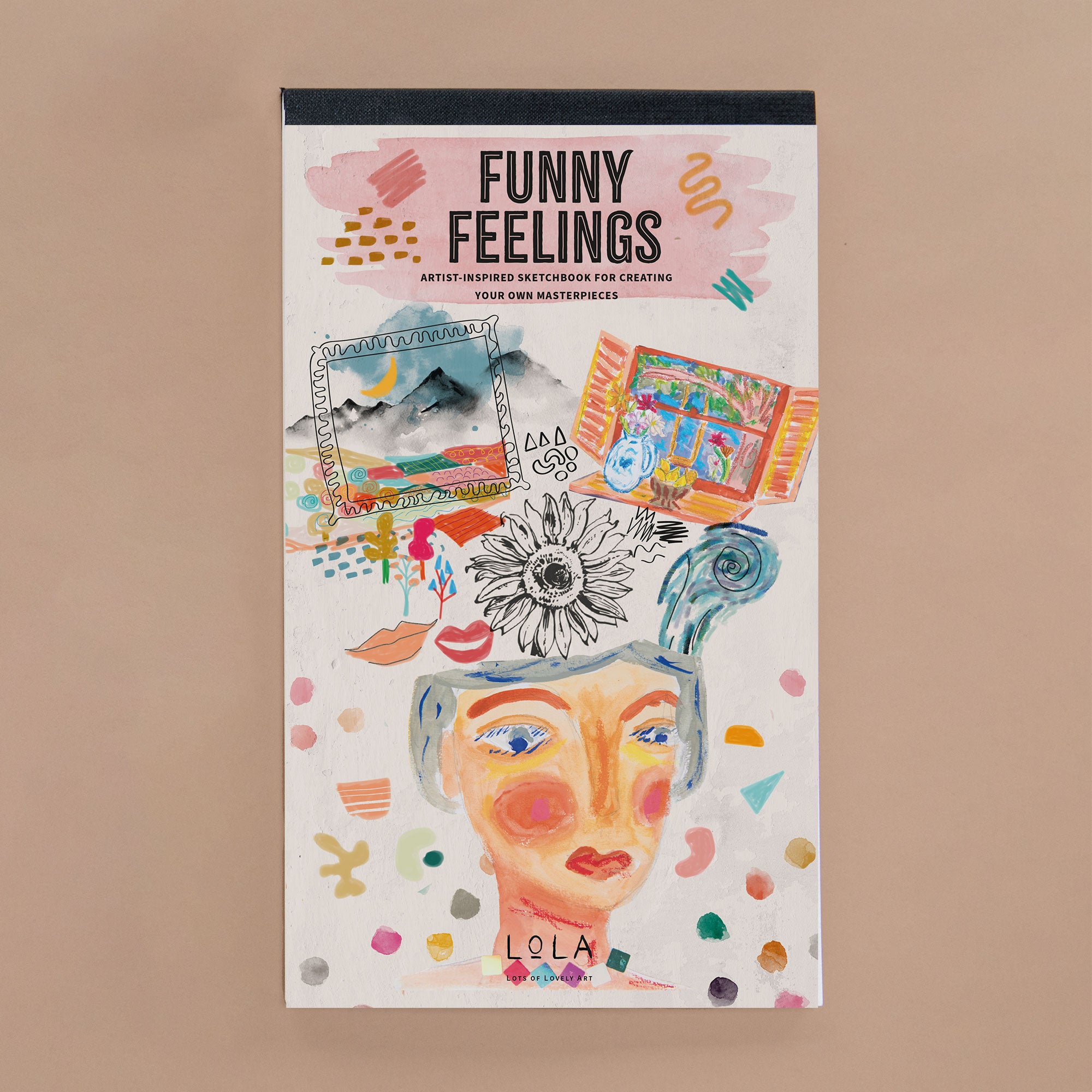 LoLA Funny Feelings Sketchbook - Premium Blank Drawing Notebook for Artists & Doodlers - Perfect for Sketching, Journaling & Creative Expression