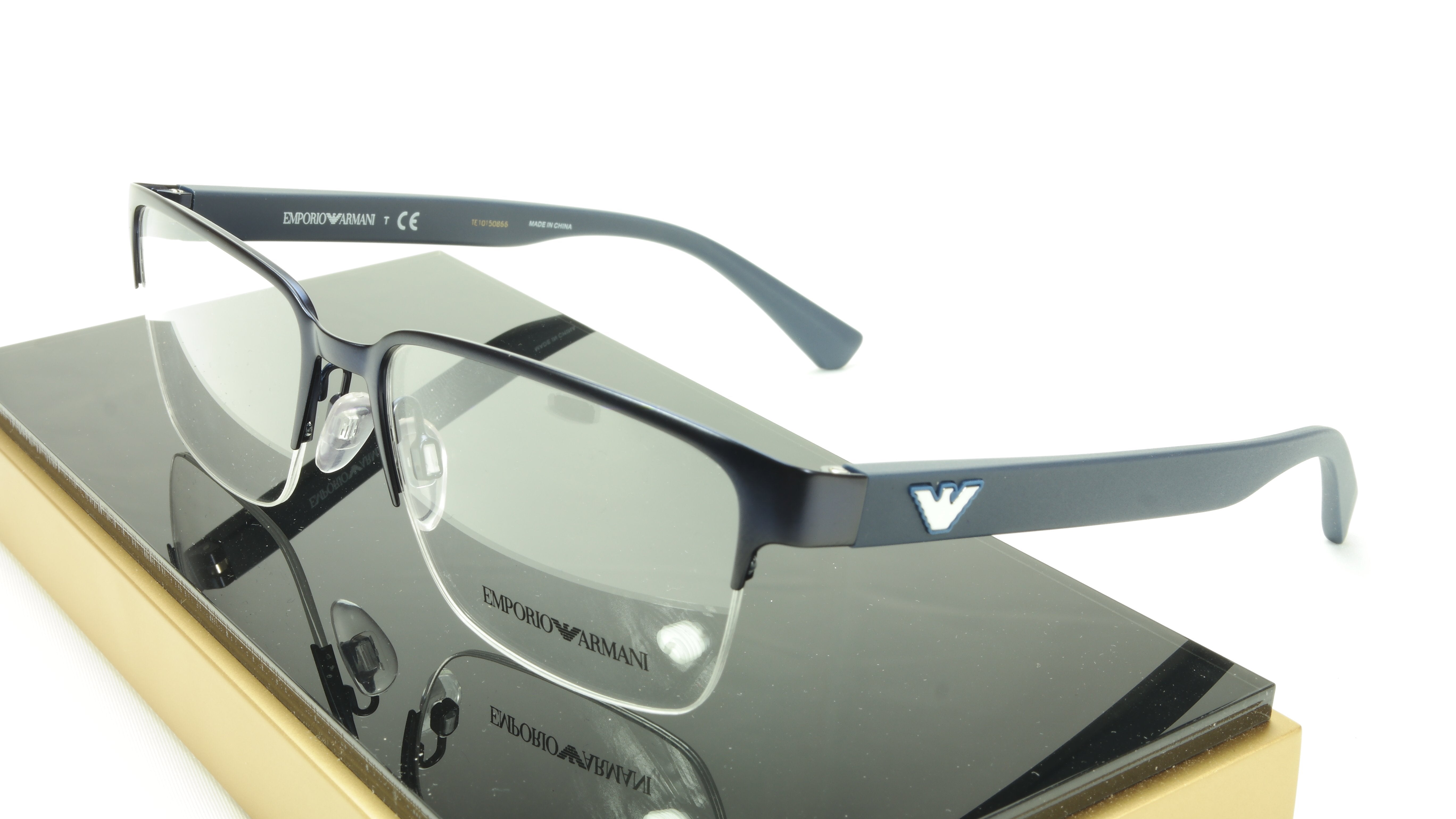 Emporio Armani EA1055 3163 Blue Acetate & Metal Eyeglasses Frame - Stylish Unisex Optical Glasses for Work, Reading & Fashion