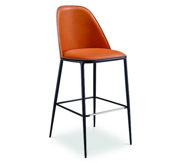 Midj Lea M Contemporary Upholstered Stool - Modern Accent Stool for Living Room, Bedroom, or Office - Stylish and Comfortable Seating for Home Decor