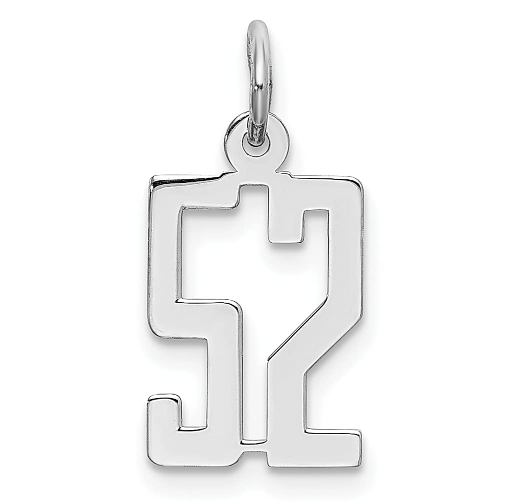925 Sterling Silver Number 52 Charm Necklace - Elegant Jewelry Gift for Women - Birthday & Anniversary