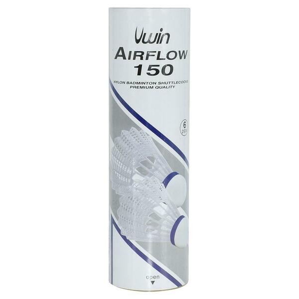 Uwin Airflow 150 Badminton Shuttlecocks - 6 Pack High Quality Goose Feather Shuttlecocks for Professional Training & Tournament Play - Perfect for Indoor Badminton Courts & Club Matches