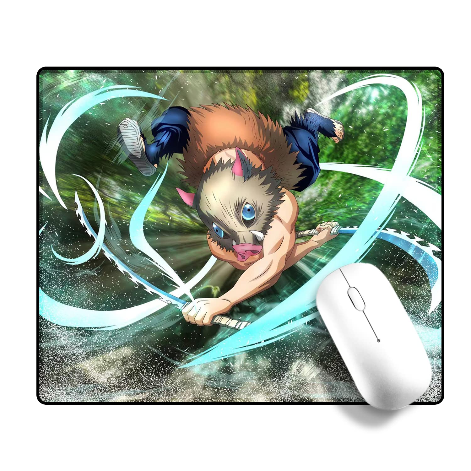 Demon Slayer Anime Mouse Pad - Non-Slip Rubber Gaming Mousepad with Nezuko & Shinobu Design, Perfect for Laptop & Computer Desk (Inosuke Edition) | Ideal for Gaming, Office Work & Anime Fans