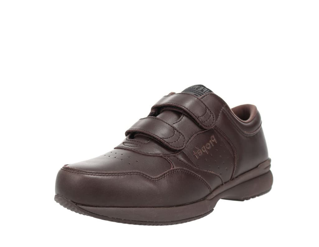 Propet Men's LifeWalker Strap Walking Sneakers - Black | Comfortable & Supportive Shoes for Walking, Travel & Everyday Wear