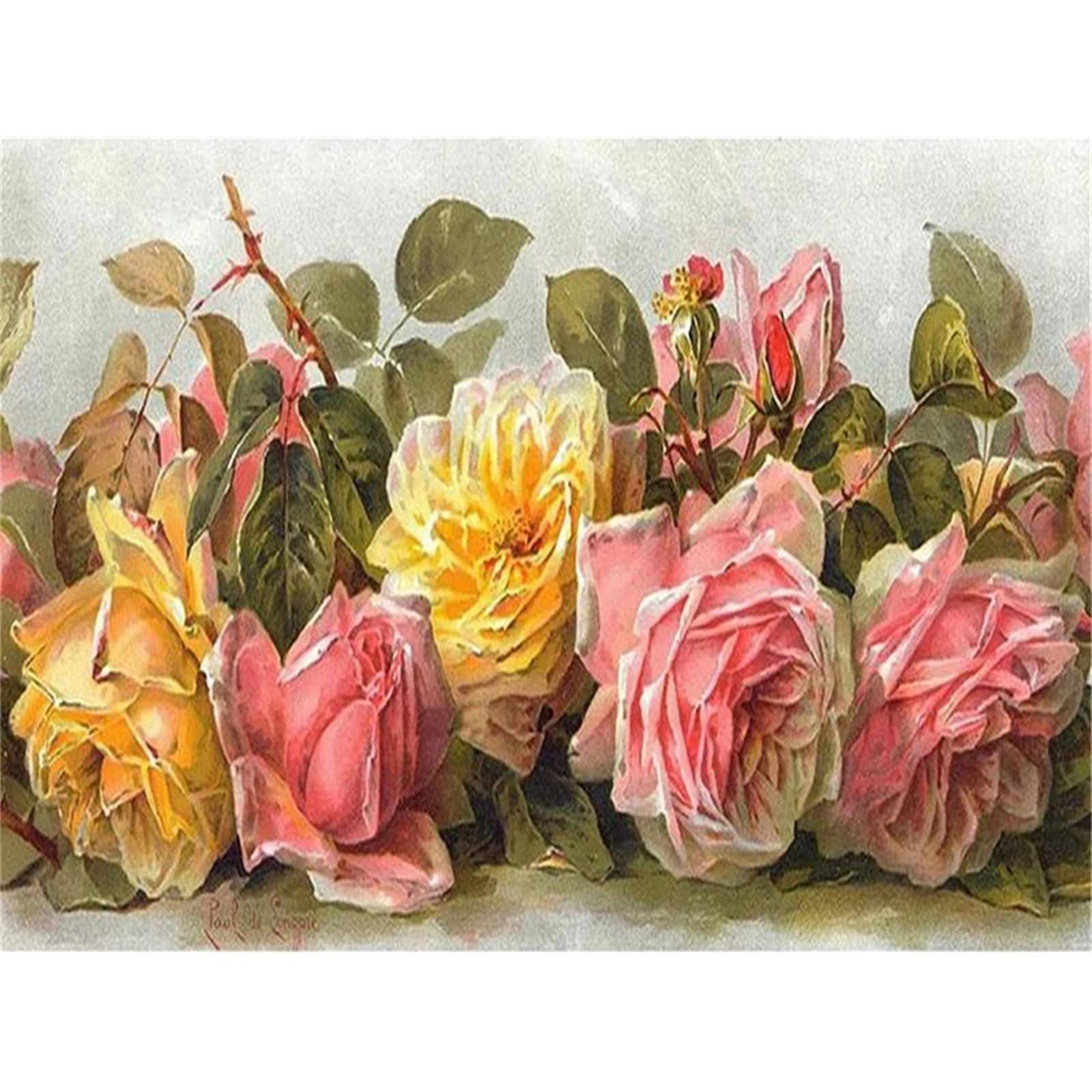 5D Diamond Painting Kit for Adults - Square Full Drill Flowers Design, 32x48 Inch (80x120cm) DIY Diamond Art for Beginners, Home Wall Decor Gift Idea | Perfect for Stress Relief, Living Room & Bedroom Decoration