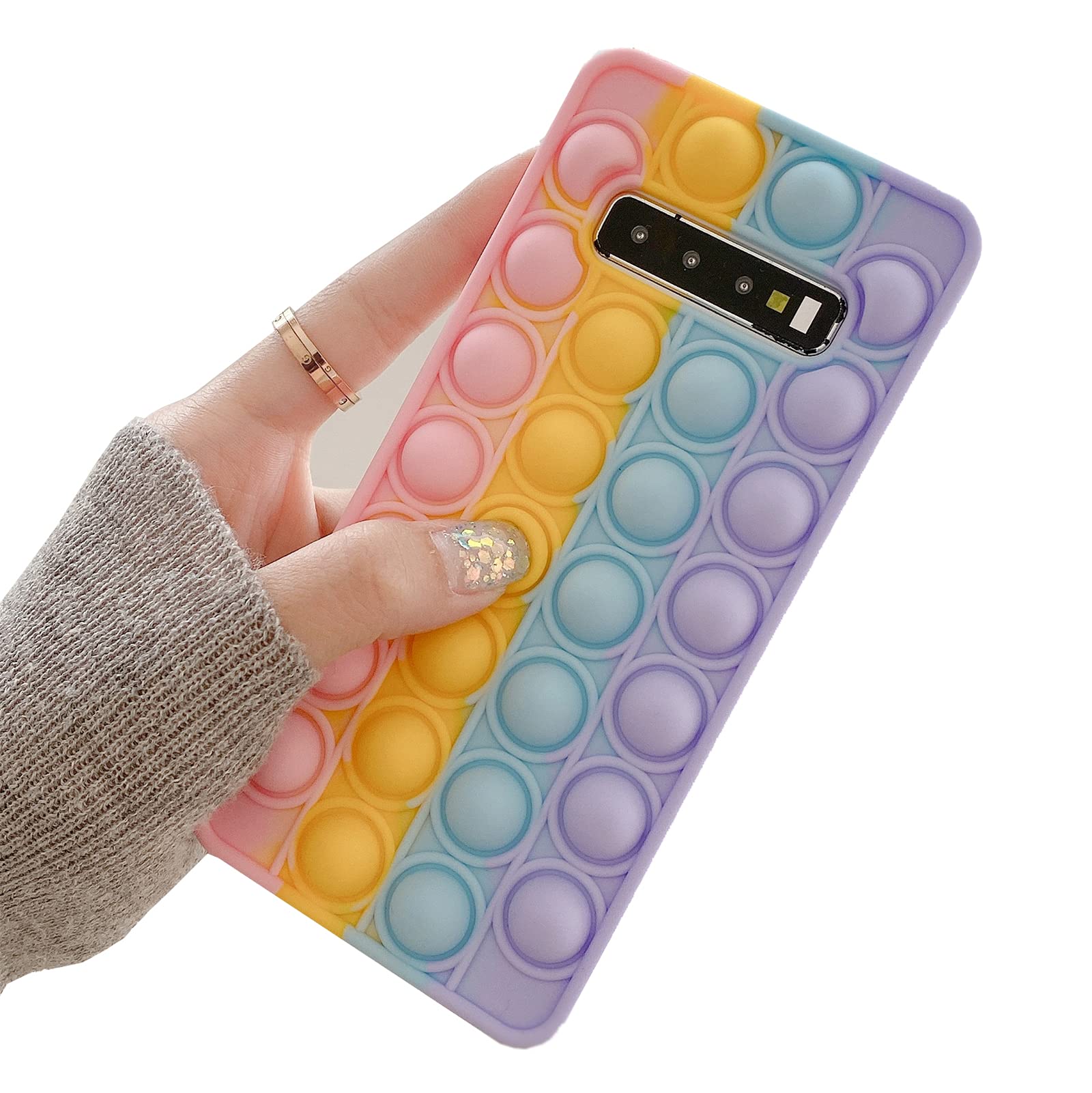 Samsung Galaxy S9 Case with Push Pop Bubble Fidget Toy - Stress Relief Phone Cover for Anxiety, Fun Sensory Gift for Adults & Kids - Perfect for Office, School, and Travel Use (Compatible with Samsung S9)