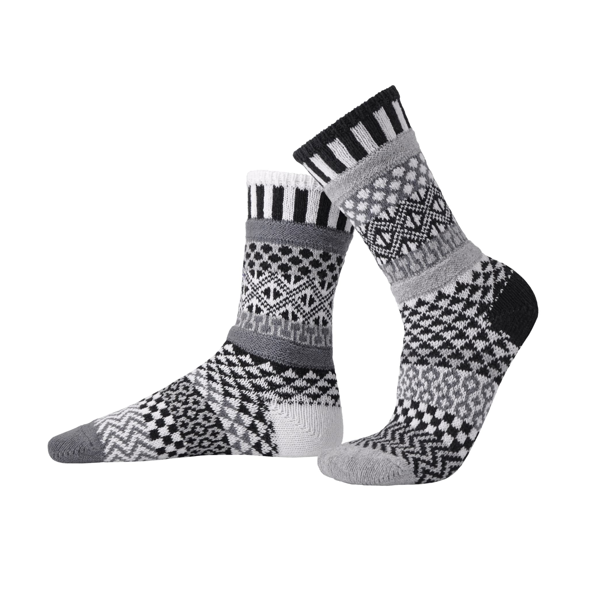 Solmate Socks - Fun Mismatched Crew Socks for Women & Men | Comfortable Cotton Blend Socks for Everyday Wear, Workout & Gifts | Trendy Novelty Socks with Unique Patterns