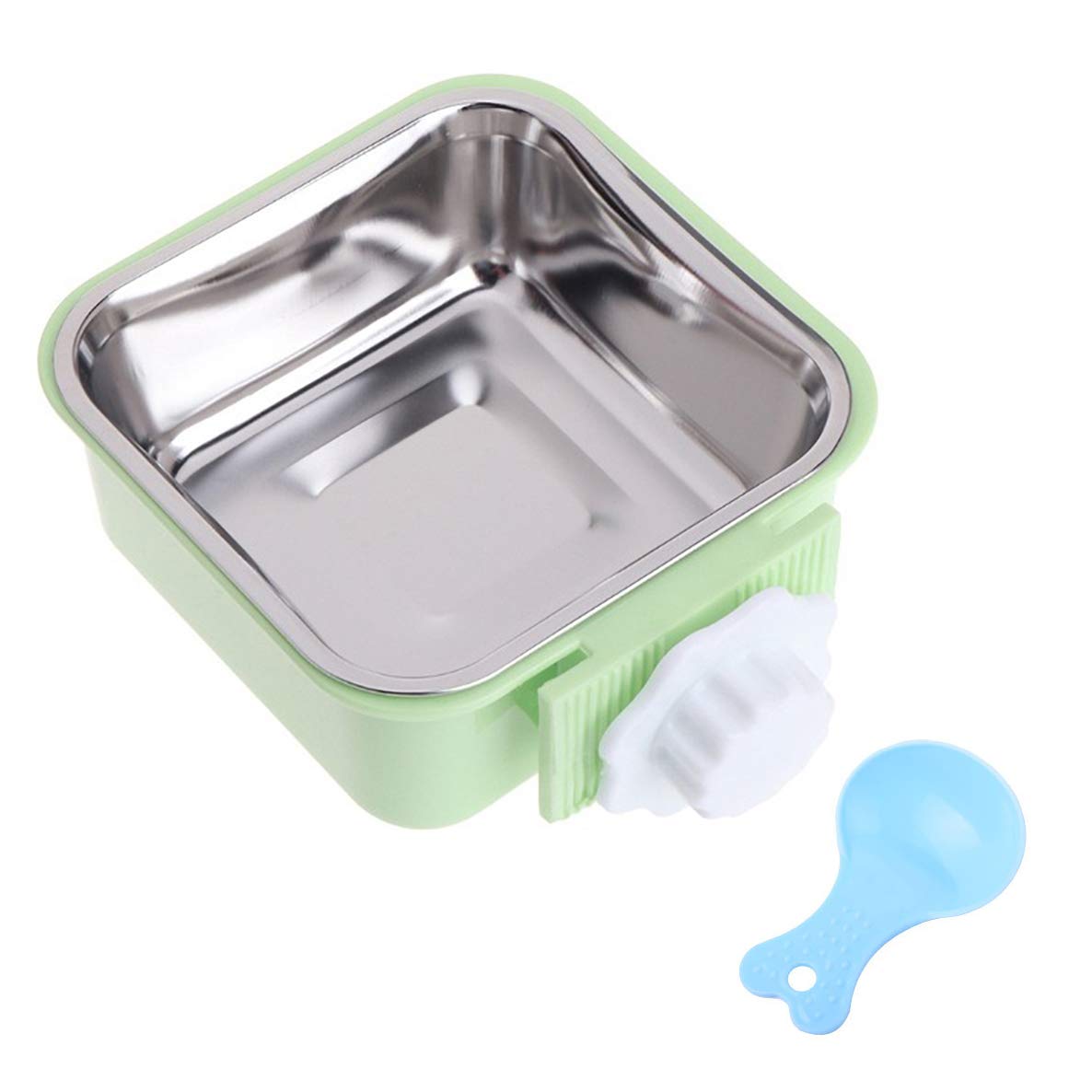 Stainless Steel Hanging Pet Bowl - Removable Dog & Cat Feeder for Cages, Crates, Coops - Perfect for Dogs, Cats, Puppies, Rabbits & Small Pets - Ideal for Travel, Kennels & Home Use