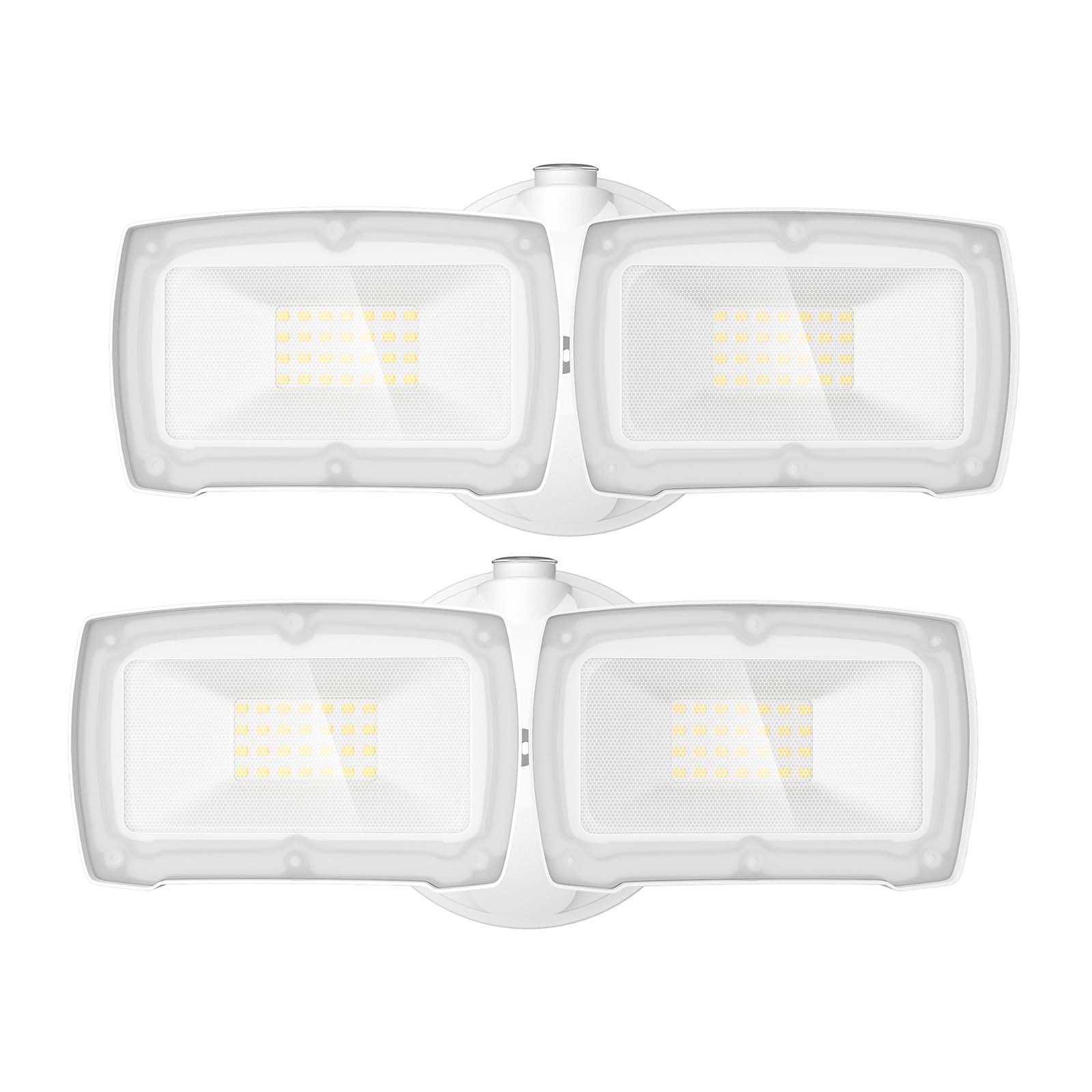 LEPOWER 28W 3000LM Dusk to Dawn Outdoor Flood Lights, 2 Pack - Energy Efficient LED Security Lighting for Yard, Garage & Driveway