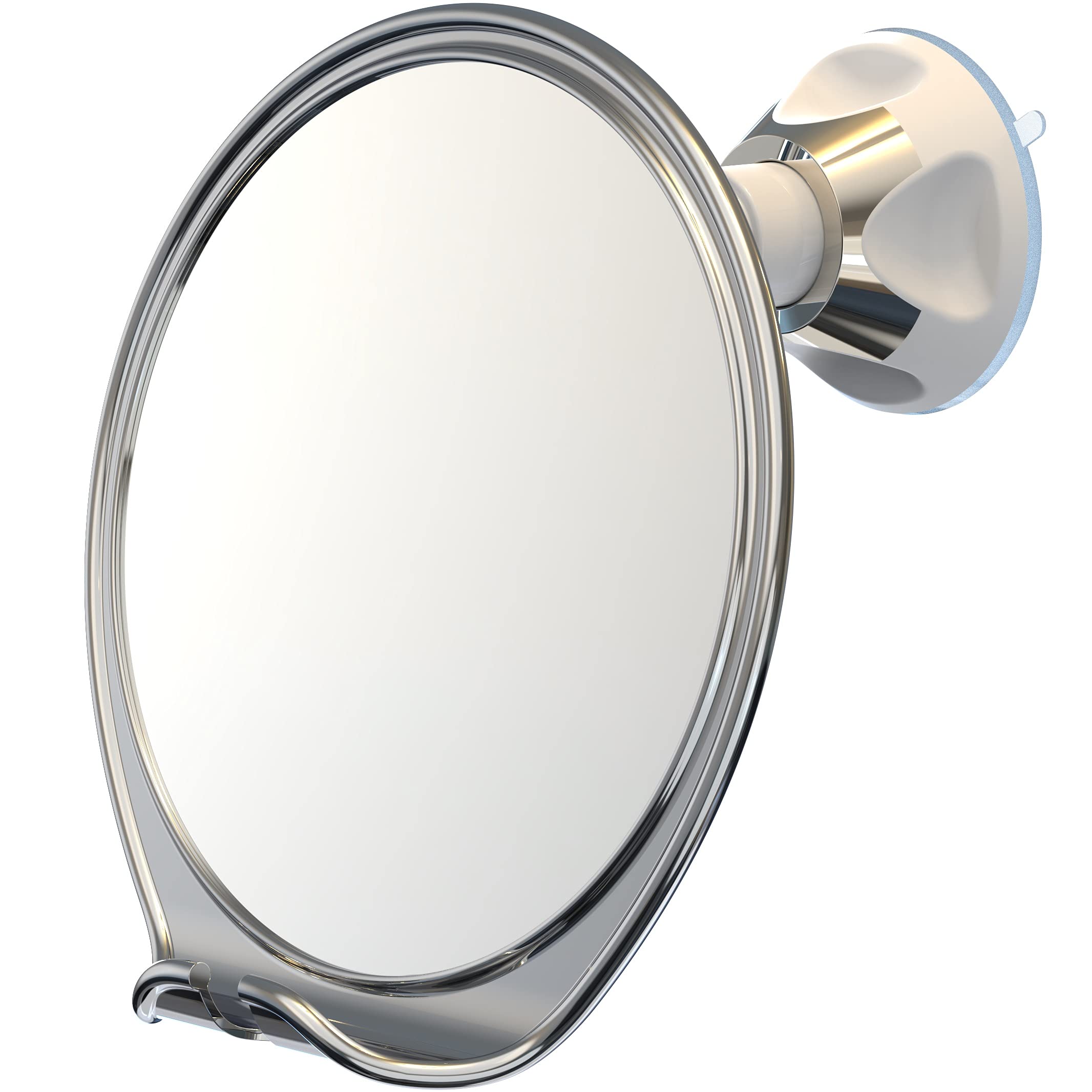 Fogless Shower Mirror with Razor Holder & Strong Suction Cup - Shatterproof Shaving Mirror for Men, Anti-Fog Bathroom Mirror for Tweezing & Grooming - Perfect for Steam Showers, Travel & Daily Shaving Routine