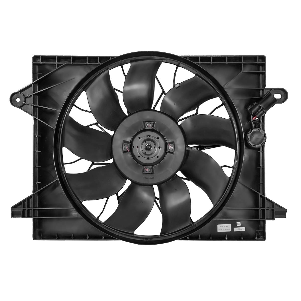 DNA MOTORING OEM-RF-0068 Black Radiator Cooling Fan Assembly - Direct Replacement for 2006-2013 Lexus IS250 - High Efficiency Cooling System Upgrade | Perfect for Engine Overheating Prevention & Summer Driving