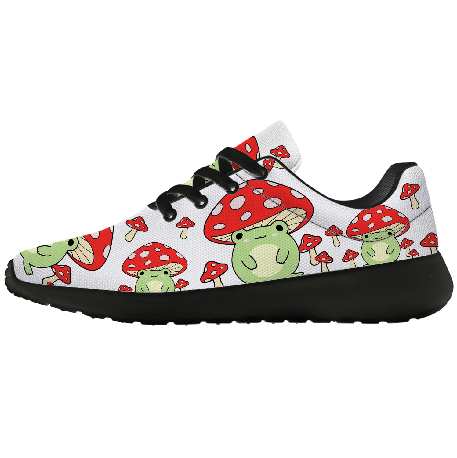 Stylish Frog Print Mesh Sneakers for Women & Men - Breathable Running, Tennis & Walking Shoes - Perfect Gift for Girls & Boys - Ideal for Sports, Gym & Casual Wear