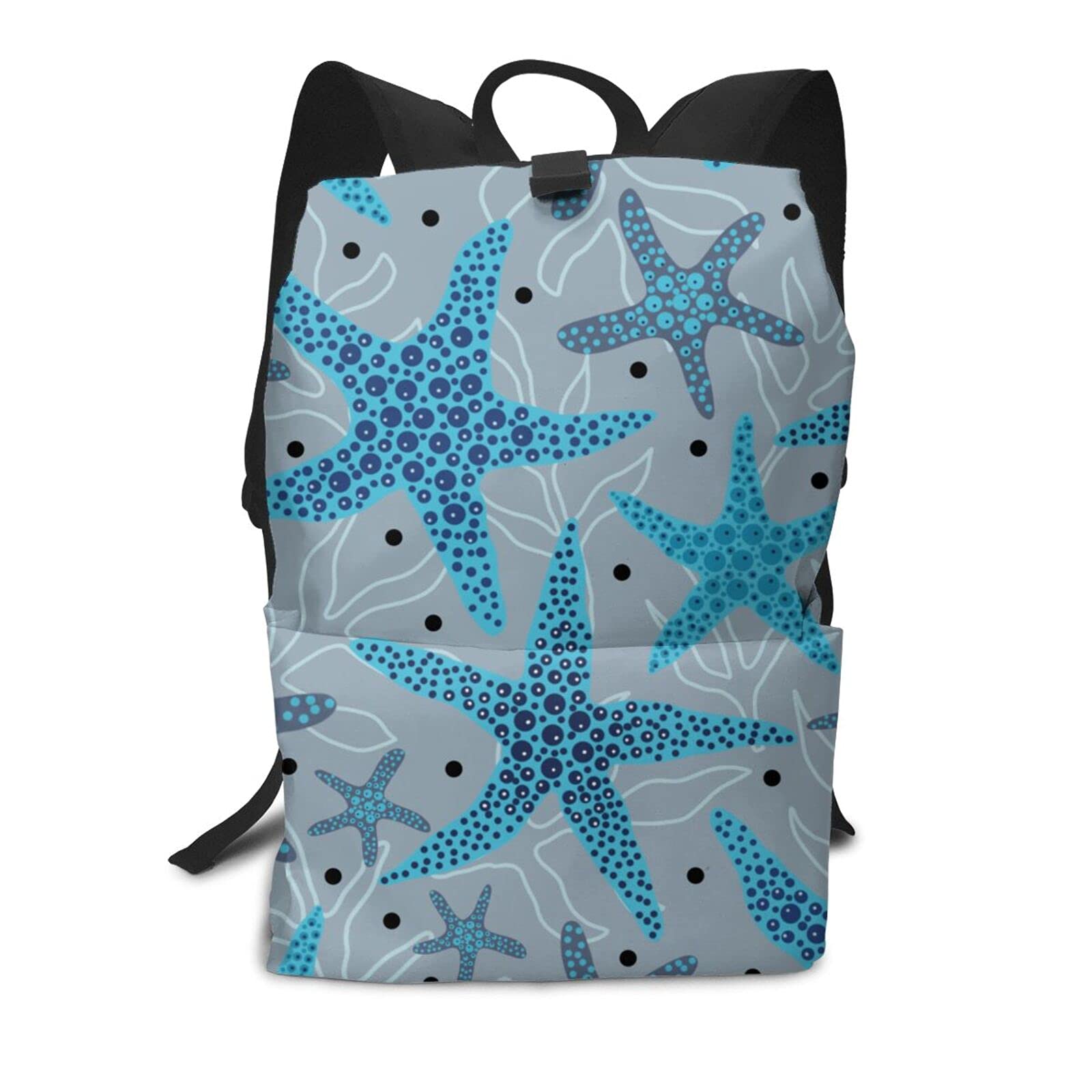 Blue Grey Laptop Backpack for School Travel & College - Men Women