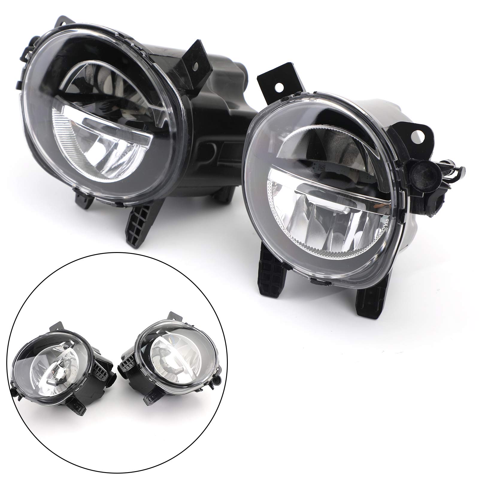 Artudatech Pair LED Fog Lights for BMW 3 Series F30 F35 (2012-2018) - Replacement Part #63177315559 & #560 - Enhance Visibility in Rain & Foggy Conditions