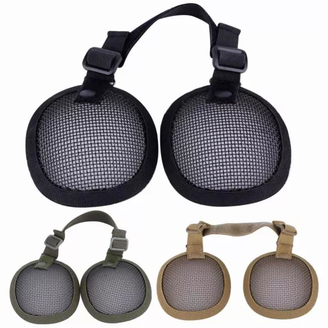 WST Tactical Steel Mesh Ear Protection - Hearing Safety for Shooting, Hunting & Construction - Durable Noise Reduction Earmuffs for Outdoor Activities & Work Safety