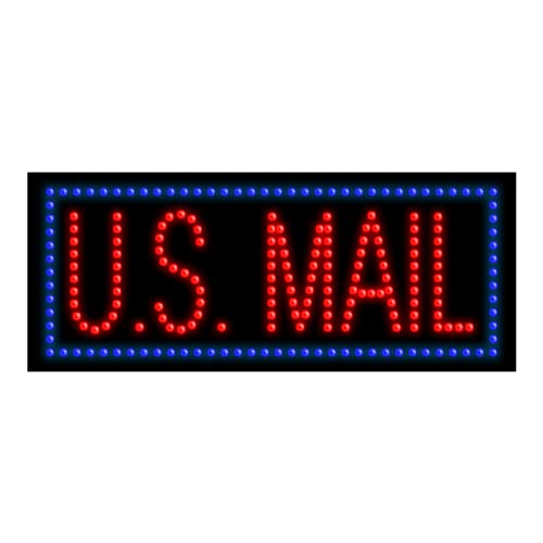 US Mail LED Dots Sign #20309 - Bright Address Marker for Mailboxes, House Numbers & Nighttime Visibility