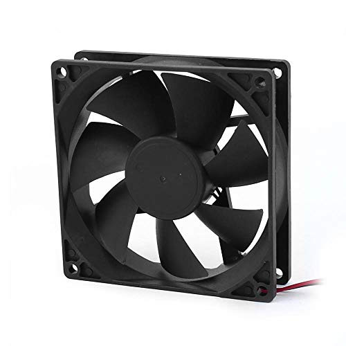 5-Pack 90mm x 25mm 9025 2-Pin 12V DC Brushless Cooling Fan for PC Case, CPU Cooler, Computer, Gaming Rig - Quiet High Airflow for Optimal System Cooling