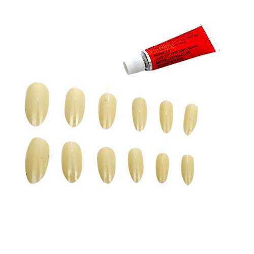Parveen Enterprises - 4 Sets of Artificial False Nails with Glue for Women & Girls (10 Nails + Glue per Set) - Perfect for Parties, Weddings & Special Occasions