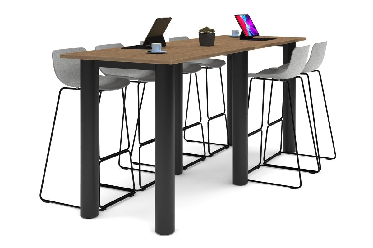 Quadro Cylinder Legs Large Counter Table 2400L x 800W - Durable Metal Frame for Kitchen Island, Restaurant Bar, or Commercial Workspace