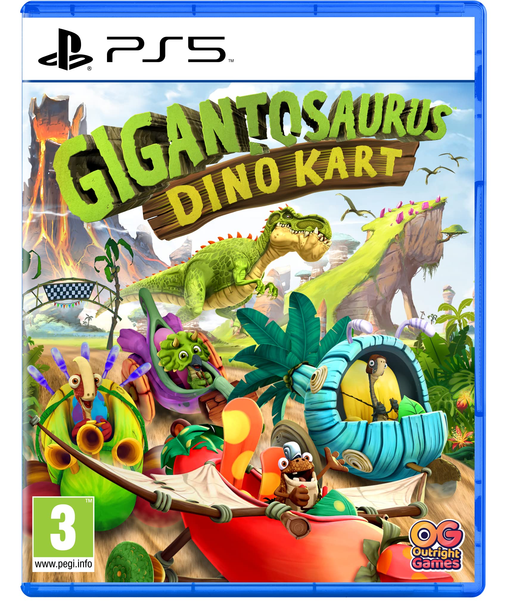 Gigantosaurus: Dino Kart Racing Game for PS5 - Fun Dinosaur Adventure for Kids & Family Game Night