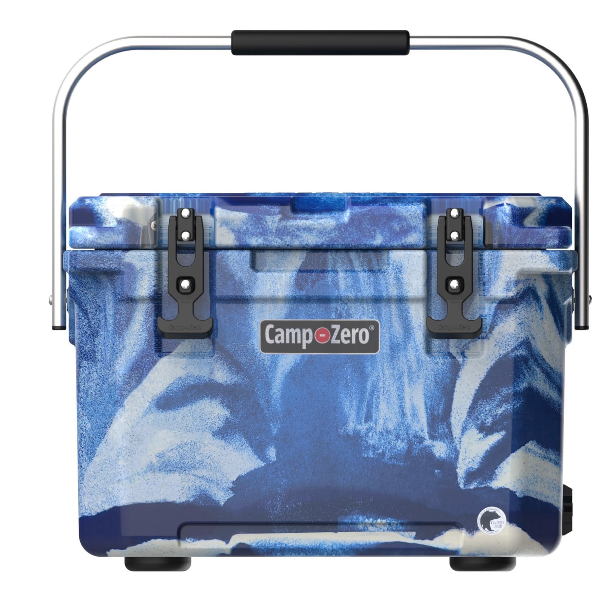 CAMP-ZERO 21 Quart Rotomolded Hard Cooler - Heavy Duty Insulated Ice Chest with 4 Cup Holders - Bear Proof Cooler for Camping, Fishing, BBQ, Tailgating & Outdoor Adventures - Keep Drinks Cold for Days on Road Trips, Beach Days & Backpacking