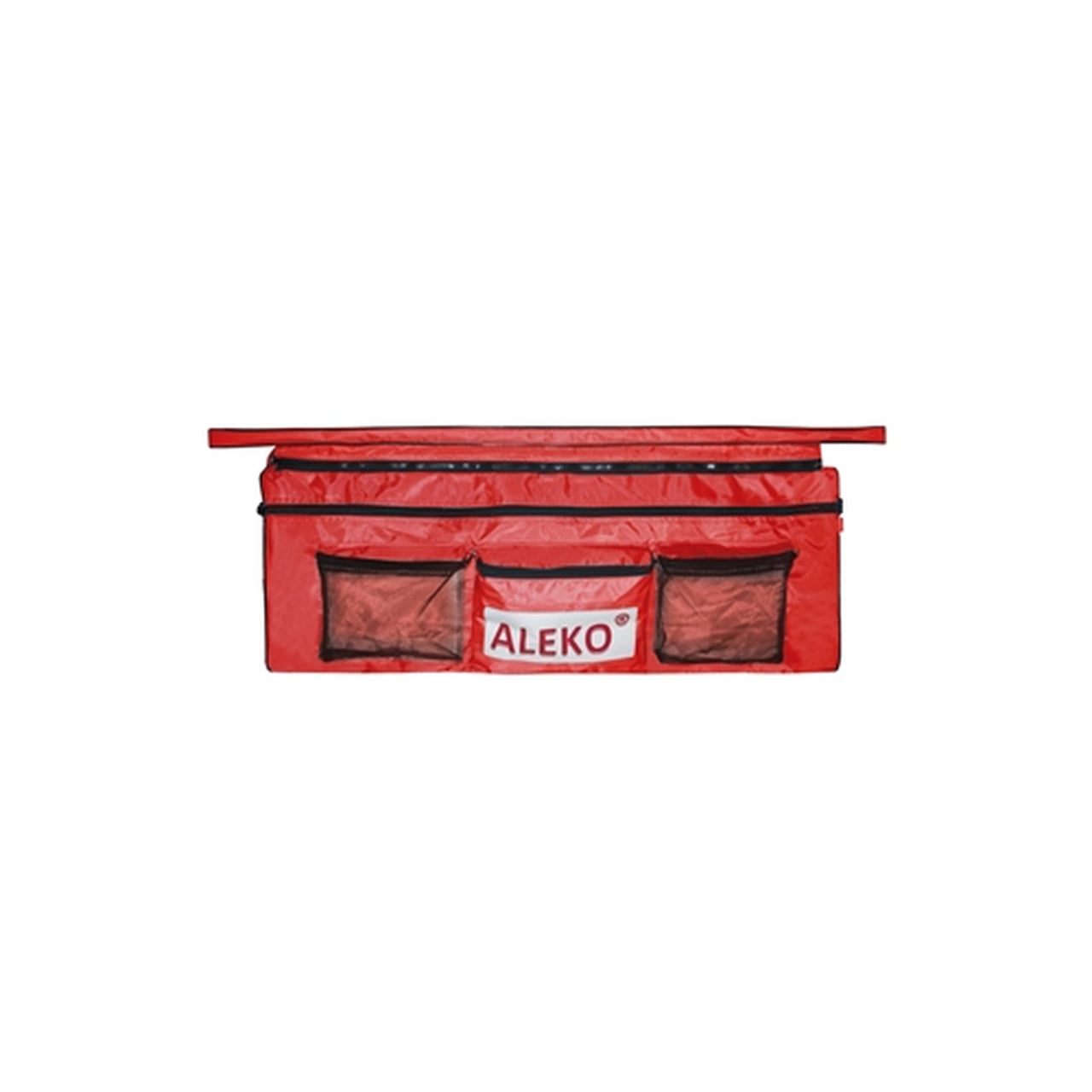 Aleko Boats Waterproof Inflatable Boat Seat Cushion with Storage Bag & Pockets - 33x8 Inches, Red - Perfect for Fishing, Kayaking, and Boating Comfort