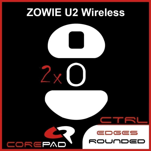 Corepad Skatez CTRL Mouse Feet - Ultra Smooth Glide for Zowie U2 Wireless, FK2 DW, ZA13 DW, S2 DW Gaming Mice | Perfect for FPS, MOBA & Esports Gaming