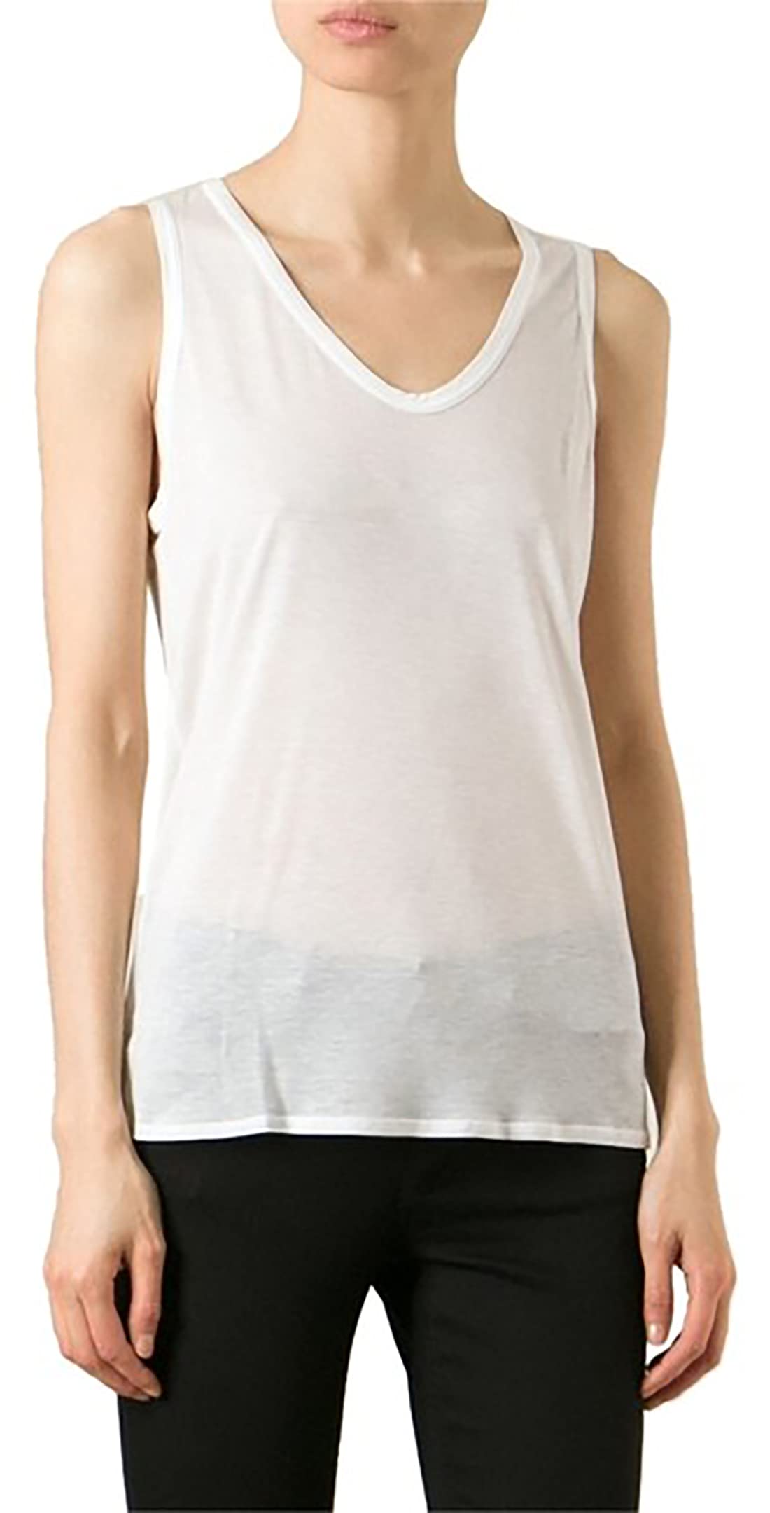 Helmut Lang Women's Entity Jersey Scoop Neck Tank Top - Soft Stretch Cotton Blend for Casual Wear & Layering | Perfect for Summer Outfits, Office Attire & Weekend Errands