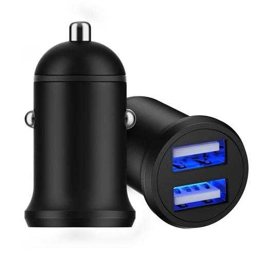 CHILCAR M15plus Fast Car Charger with Dual USB Ports - Compatible with OPPO VOOC, Huawei FCP/SCP, QC3.0 - Aluminum Alloy Design for Quick Phone Charging on the Go - Perfect for Road Trips & Daily Commutes