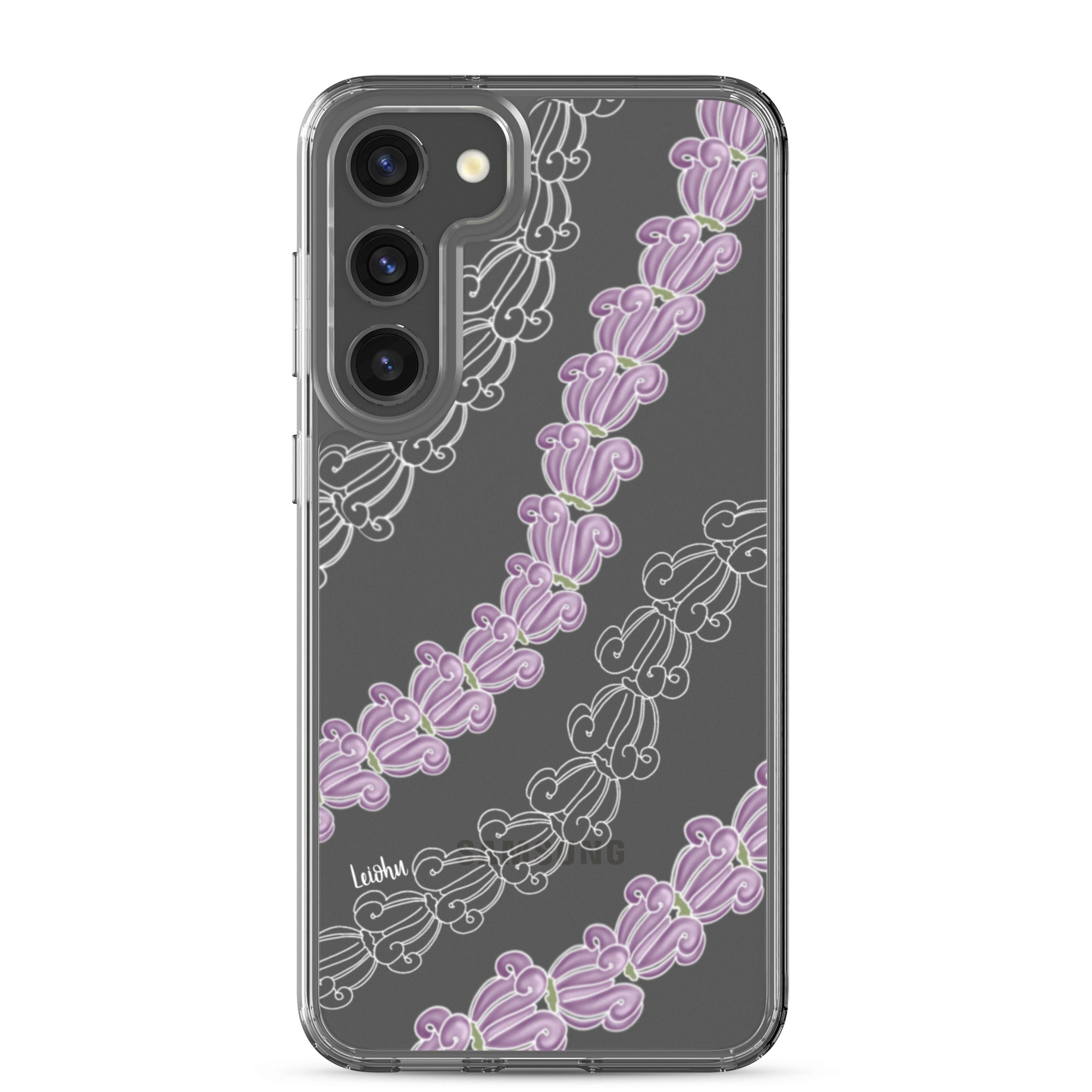 Samsung Clear Phone Case with Crown Lei Design - Slim Protective Cover for Samsung Galaxy [Model] - Perfect for Parties, Festivals, and Everyday Use