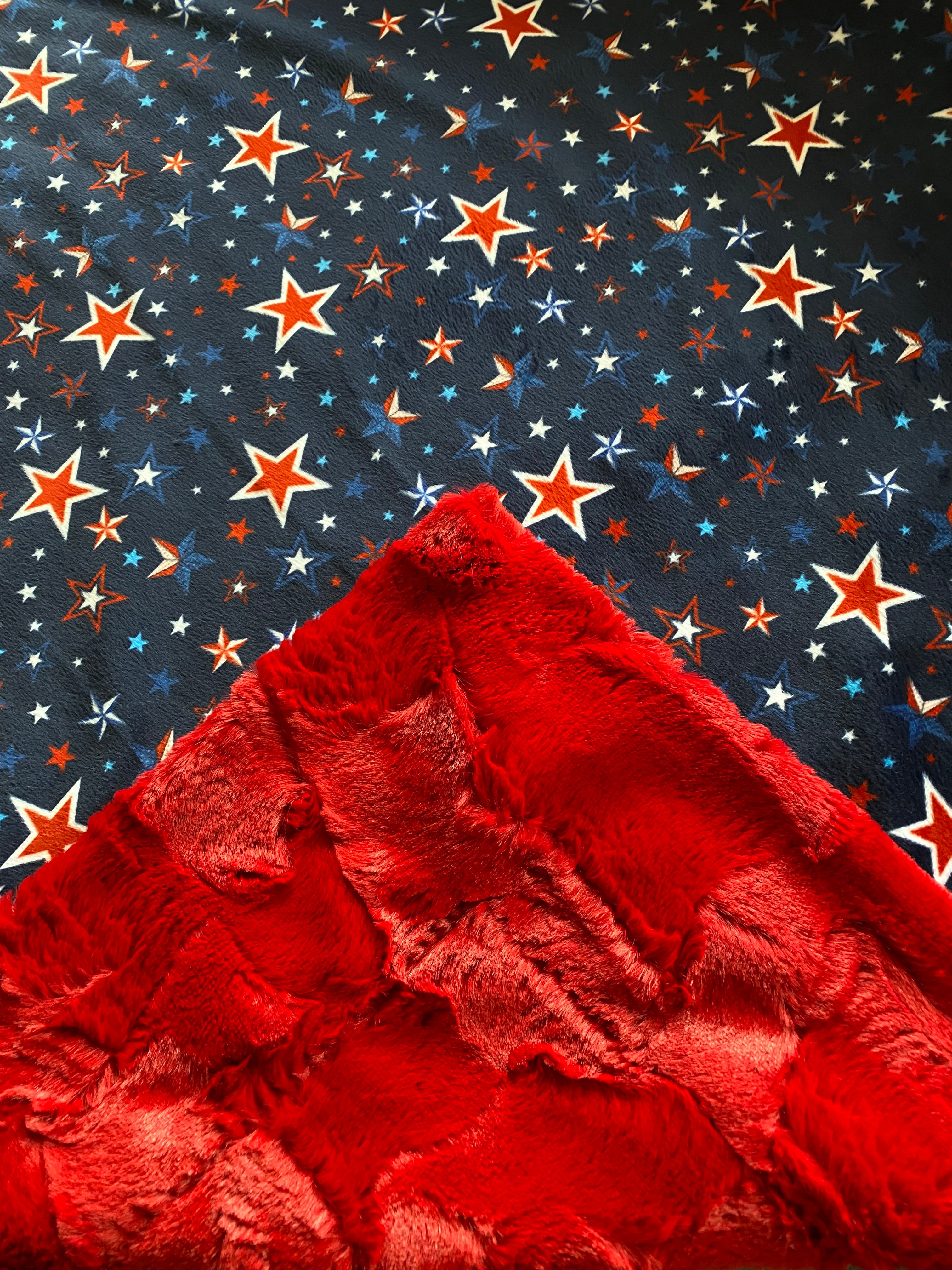 Scarlet Red Minky Blanket Throw 52x62 - Ultra Soft & Cozy for Fourth of July Celebrations, Outdoor Picnics, and Home Decor