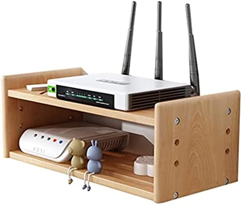 WiFi Router Storage Box Wall Mount - Decorative Floating Shelf for Router & Modem - Organize Bedroom, Living Room, Office - Space Saving Home Decor